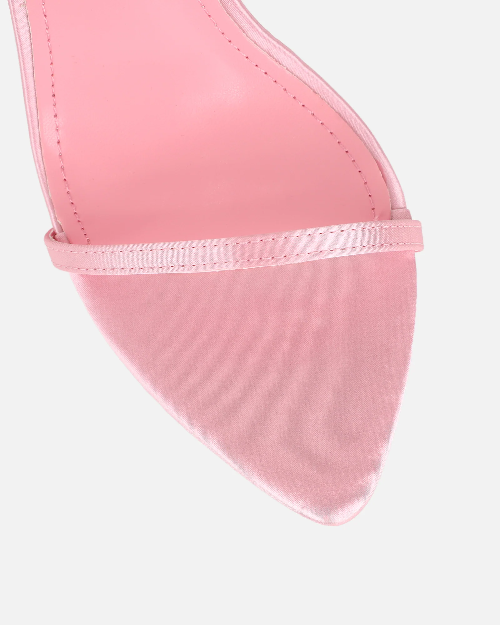 Abbah Pink Satin Diamante Bow Heeled Sandals - Image 4