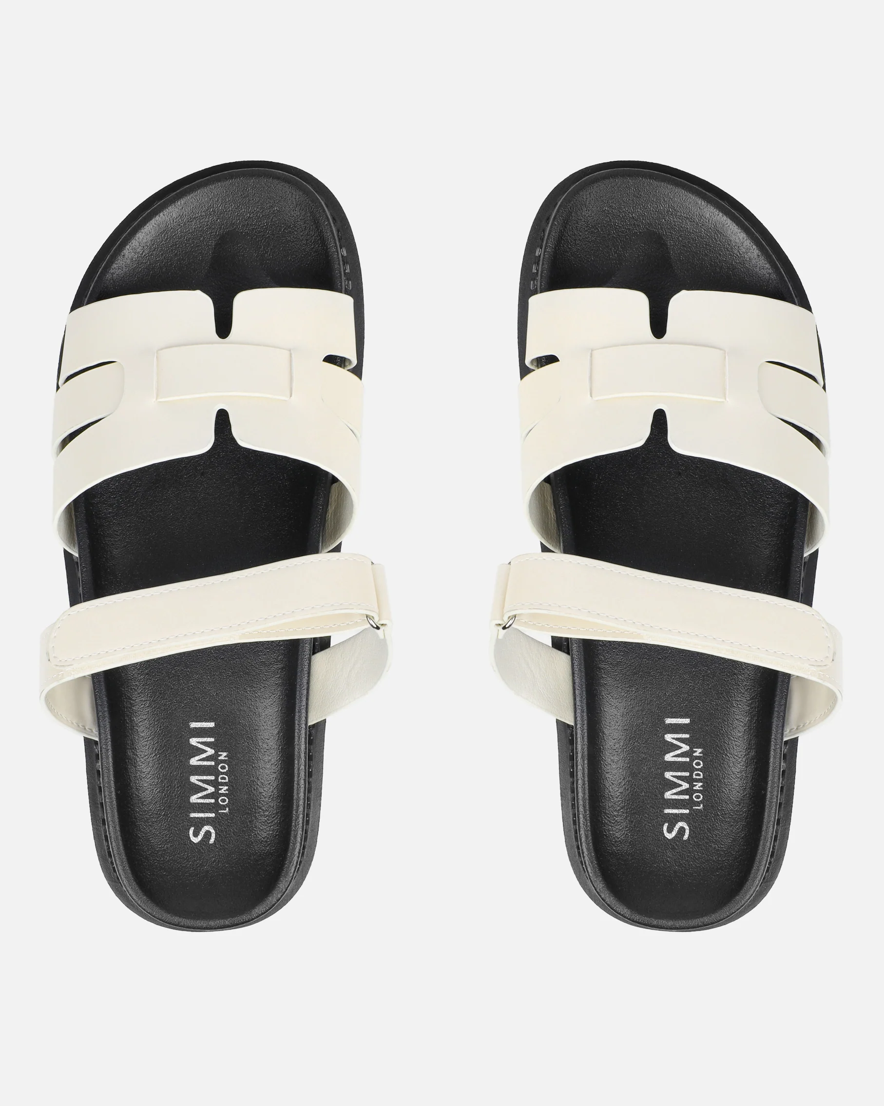 Adelle Ecru Box Chunky Footbed Slides - Image 3