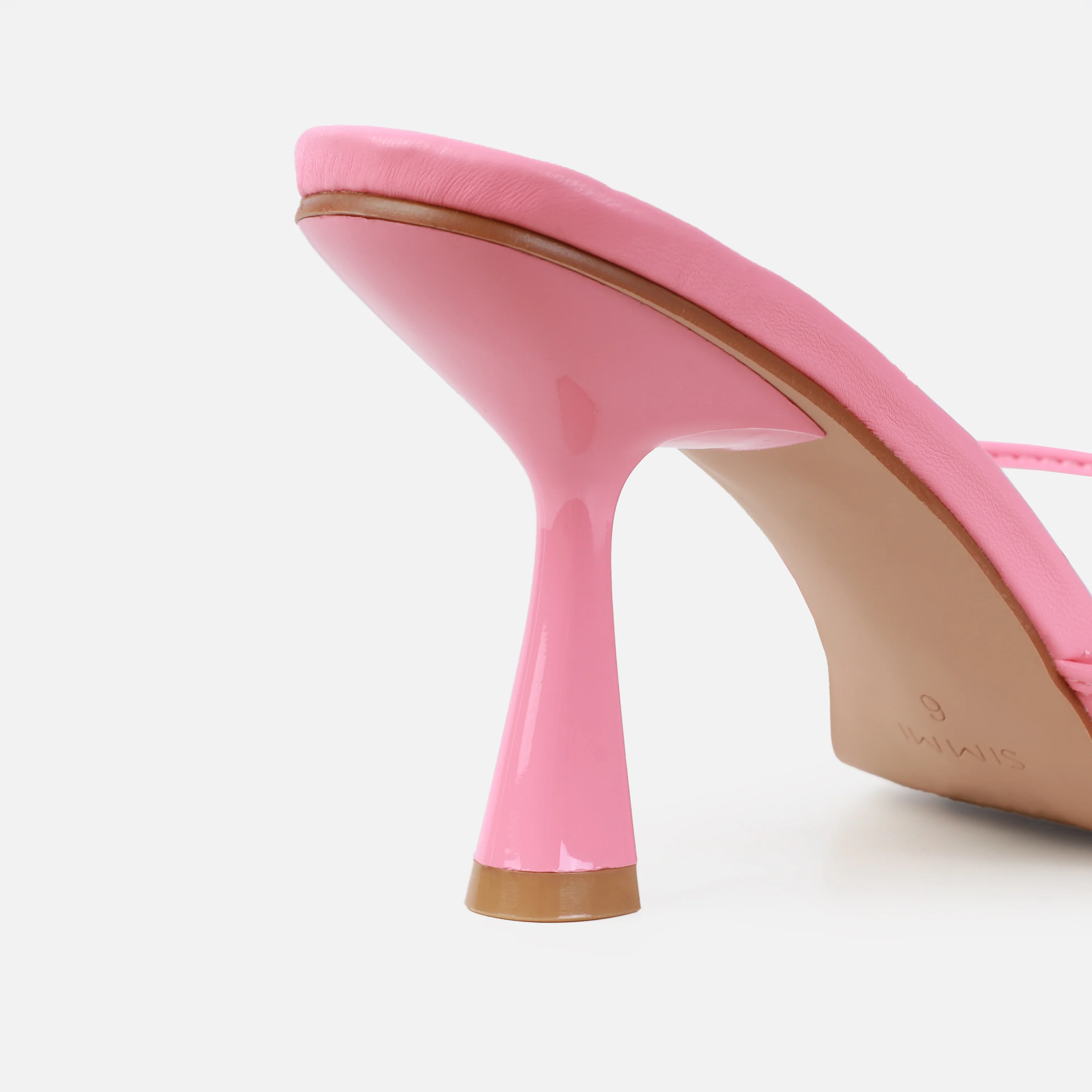 Alami Wide Fit Pink Lace Up Mid Heels - Image 3