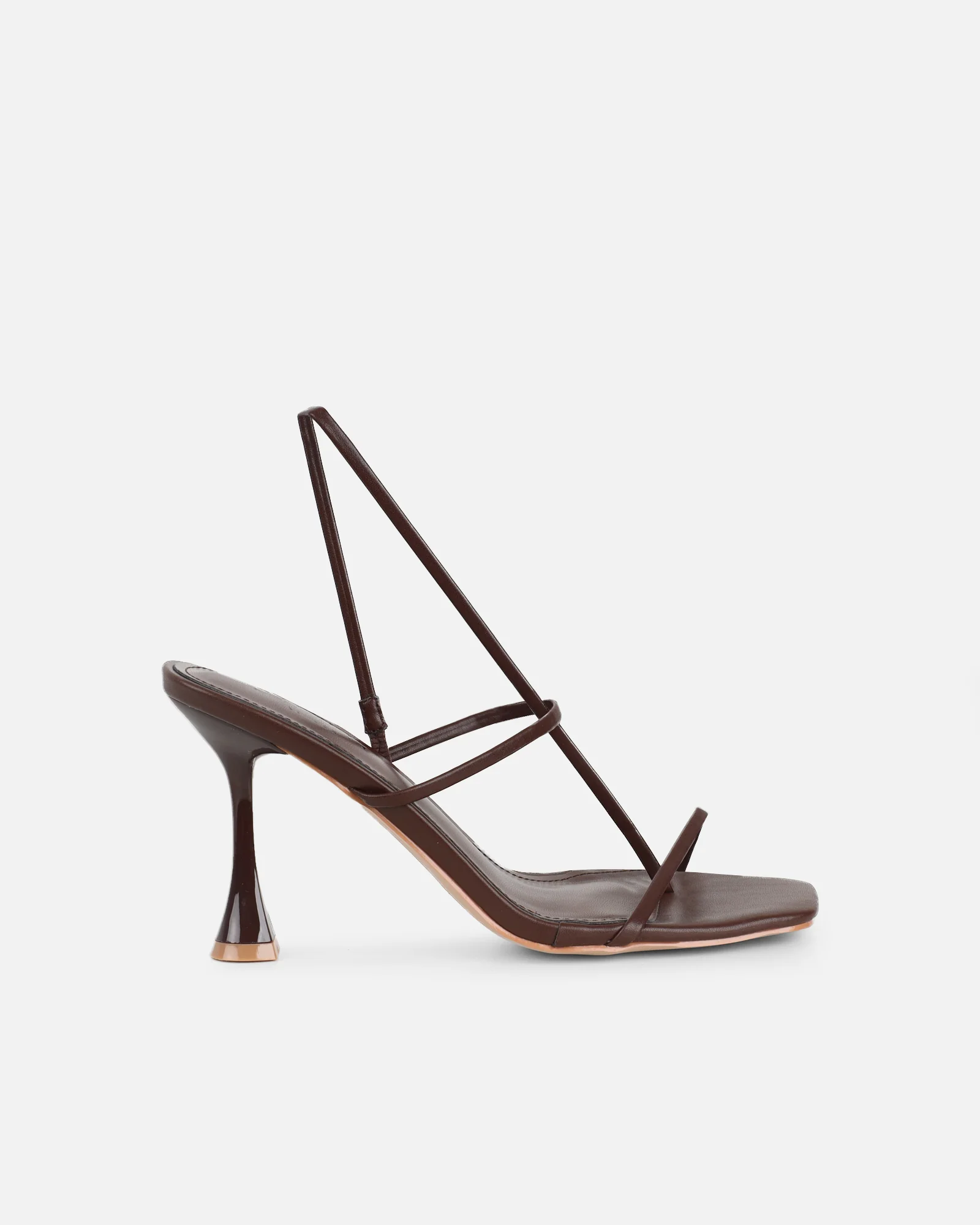 Allegra Chocolate Strappy Heeled Sandals - Image 2