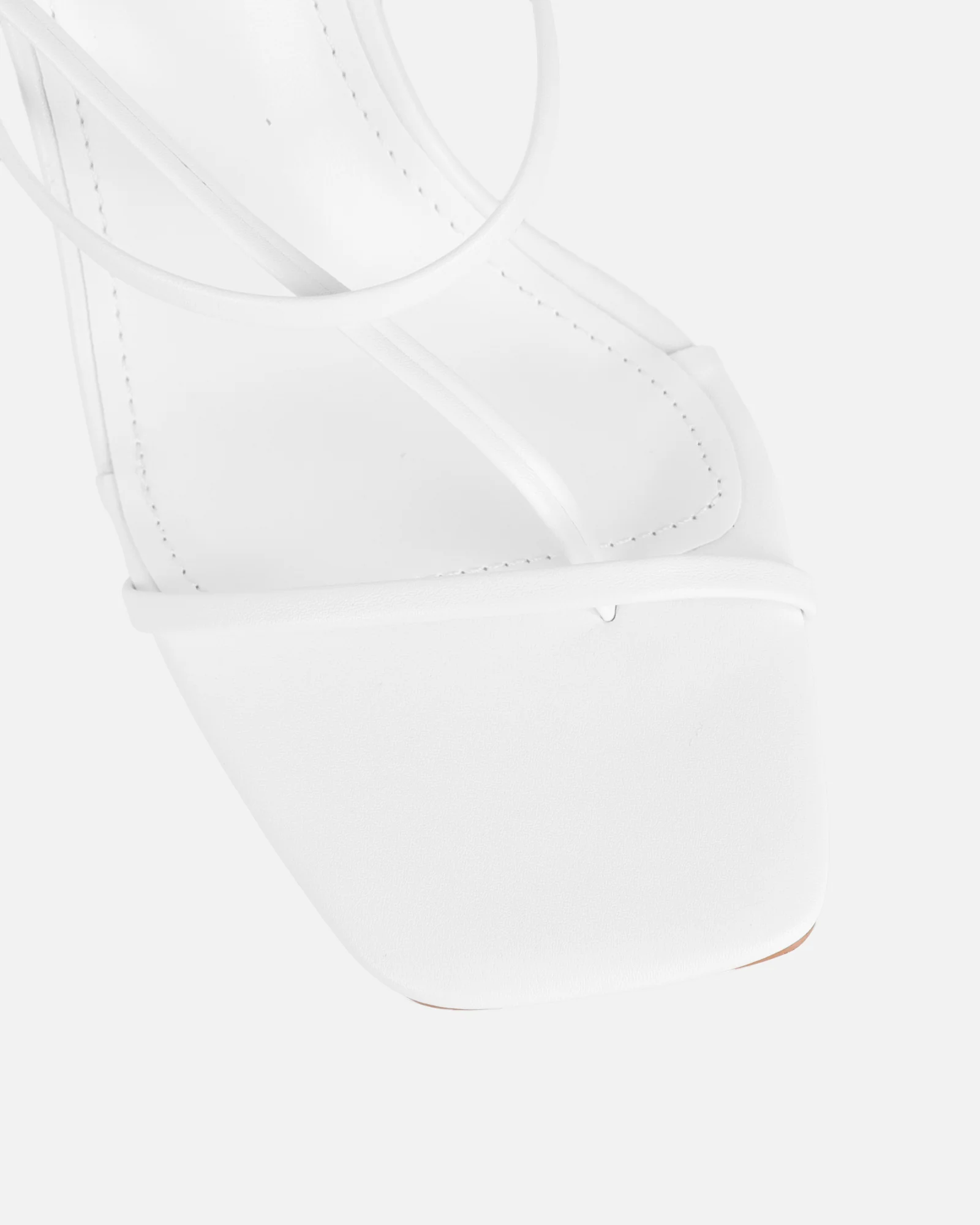 Allegra White Strappy Heeled Sandals - Image 3