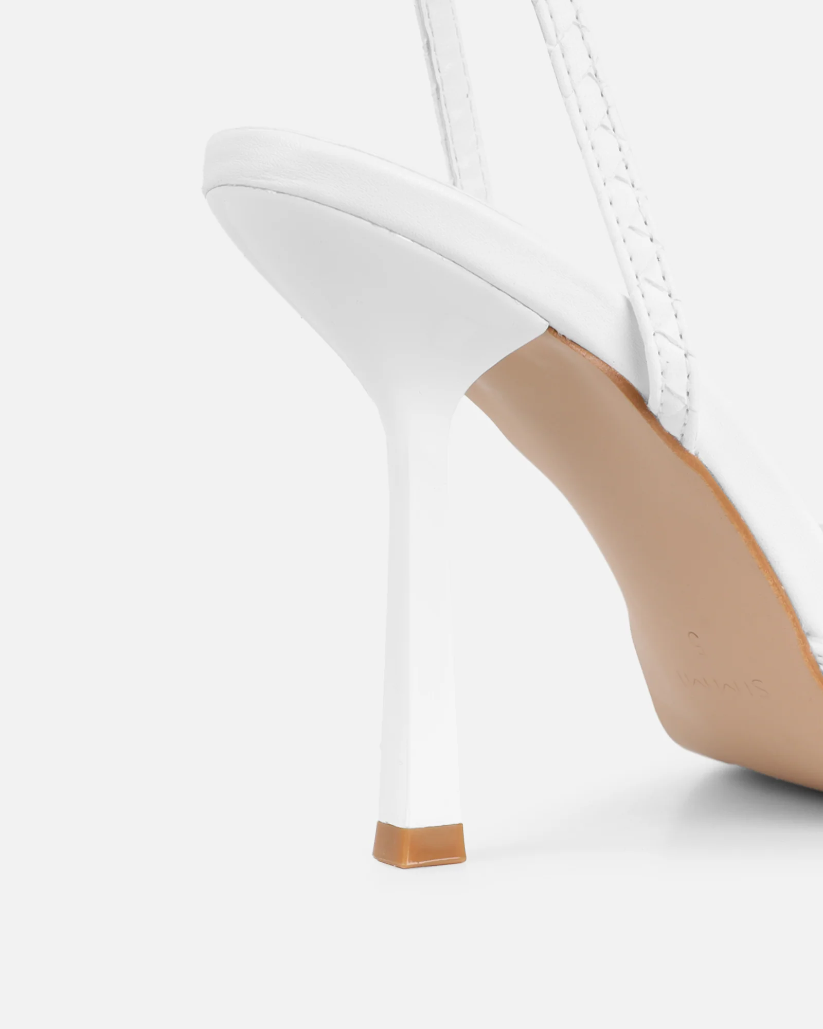 Bebbo White Woven Court Shoes - Image 3