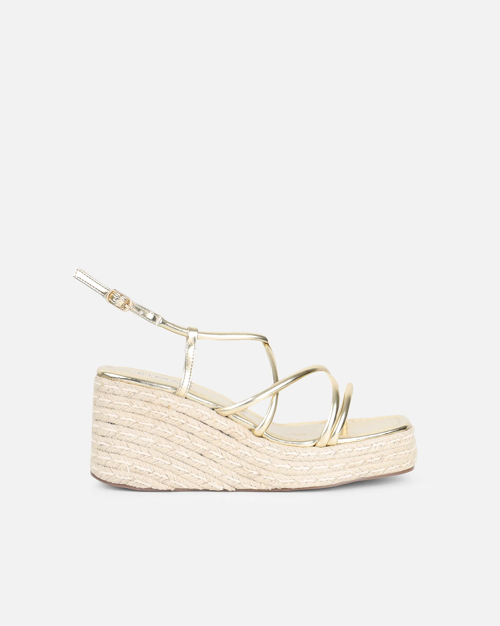 Belise Gold Metallic Wedge Heels - Image 2