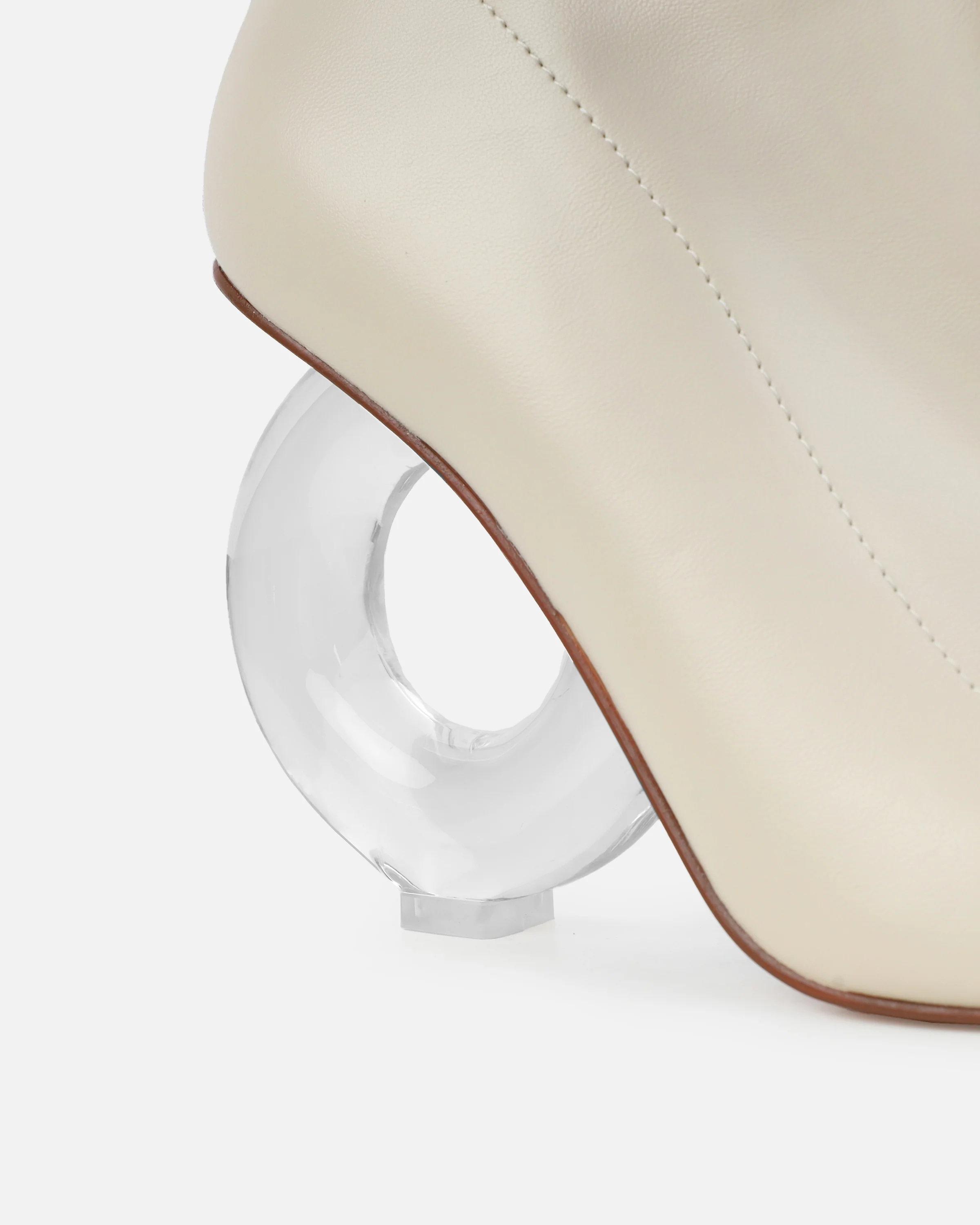 Brycen Stone Clear Sculptural Heel Boots - Image 3