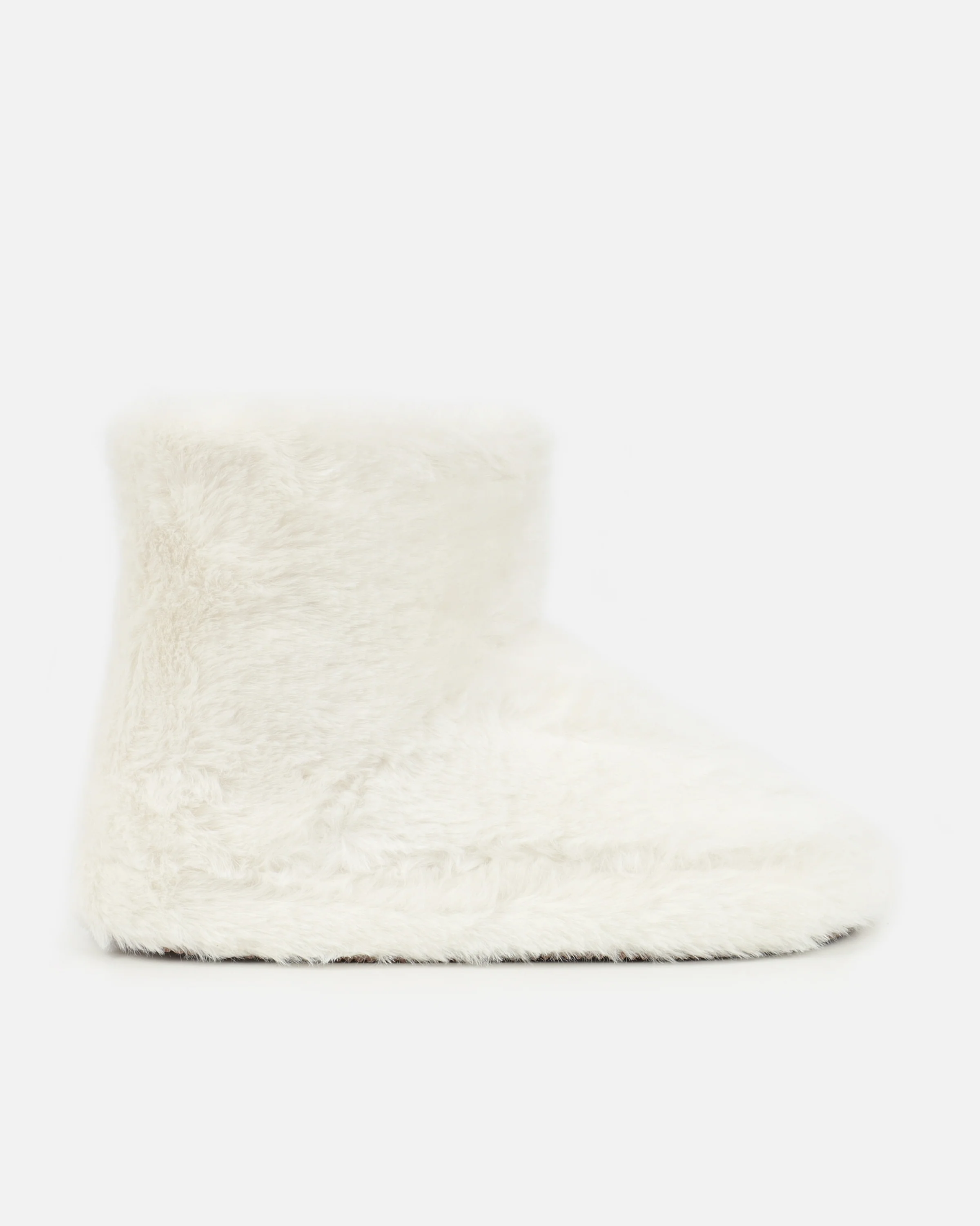 Comfy Cream Fluffy Slipper Boots - Image 2