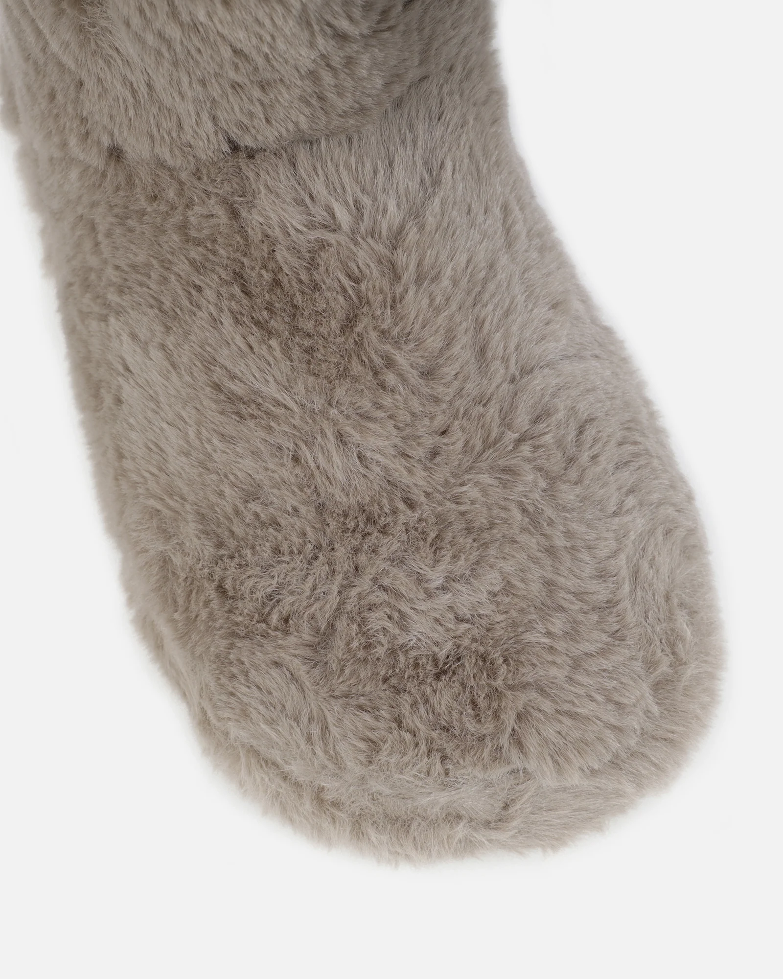 Comfy Mocha Fluffy Slipper Boots - Image 4