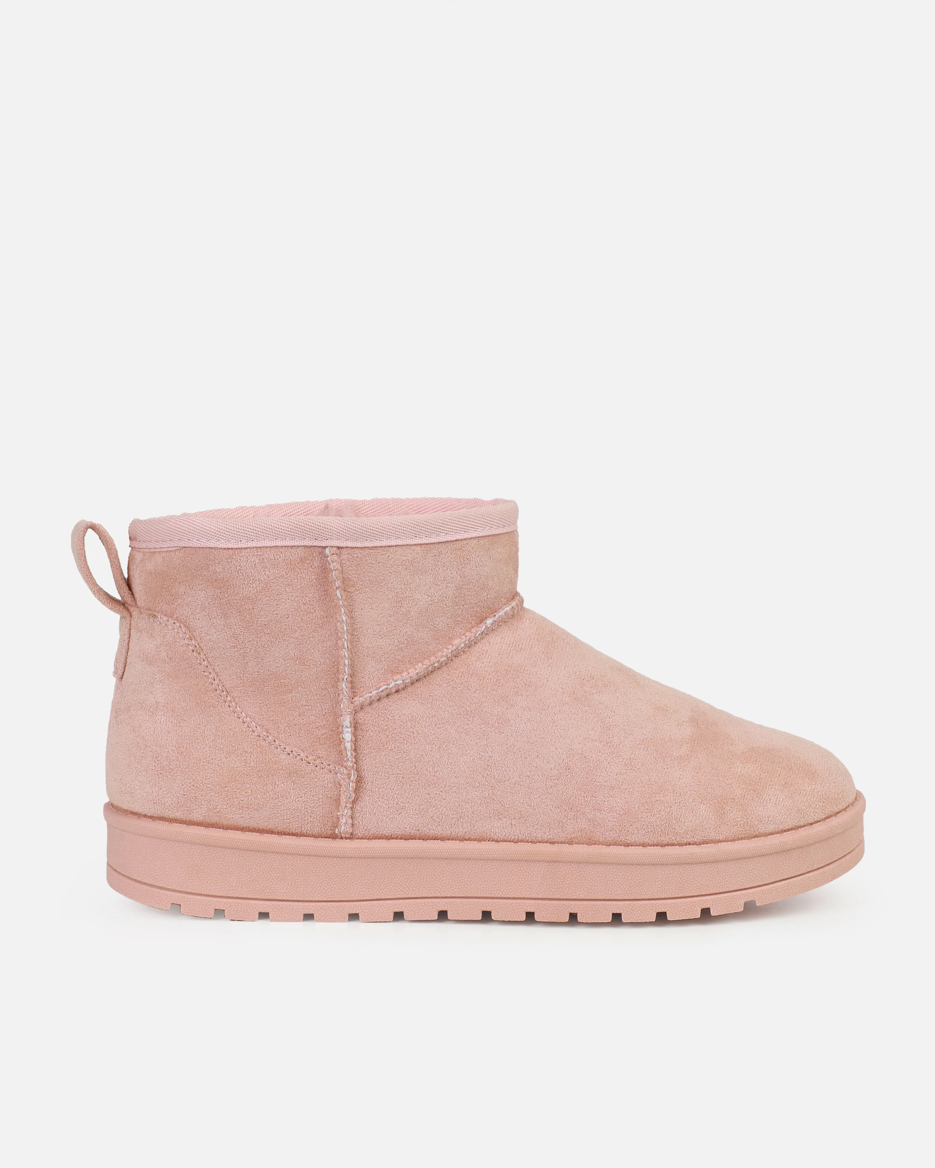 Cosy Pink Faux Suede Mini Boots - Image 2