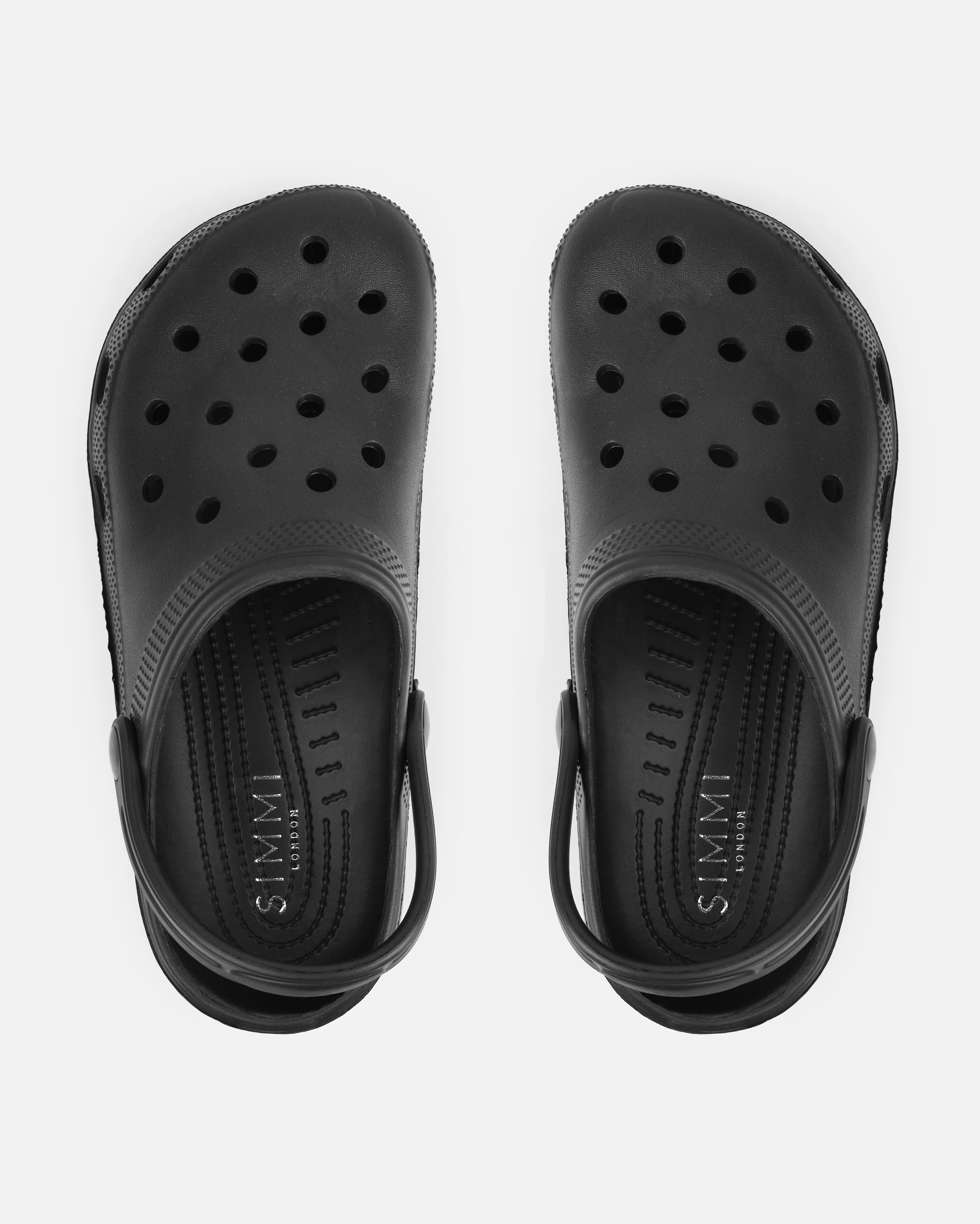 Cruz Black Moulded Flat Clogs - Image 3