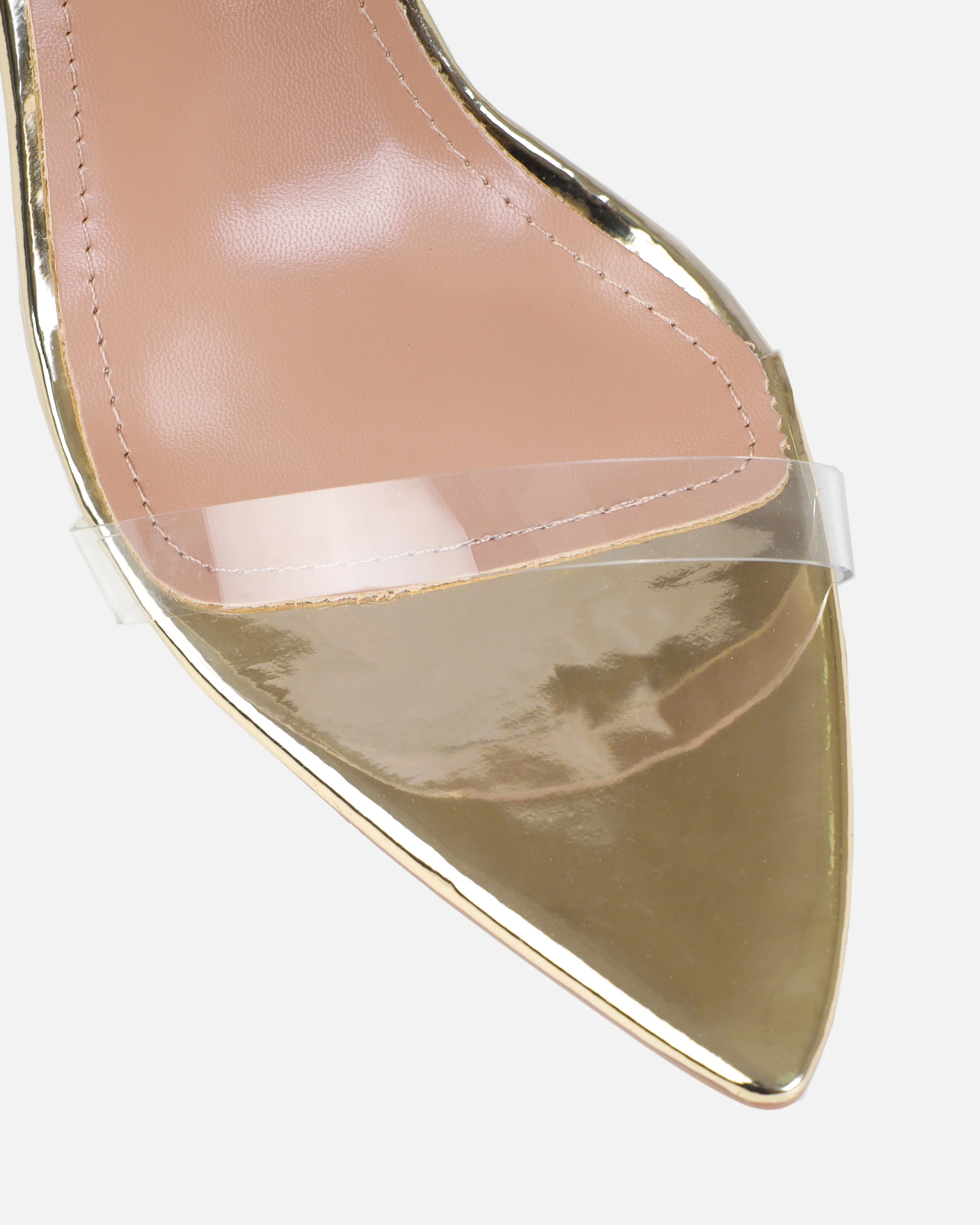 Dionne Crowe Blessed Gold Clear Diamante Heels - Image 4
