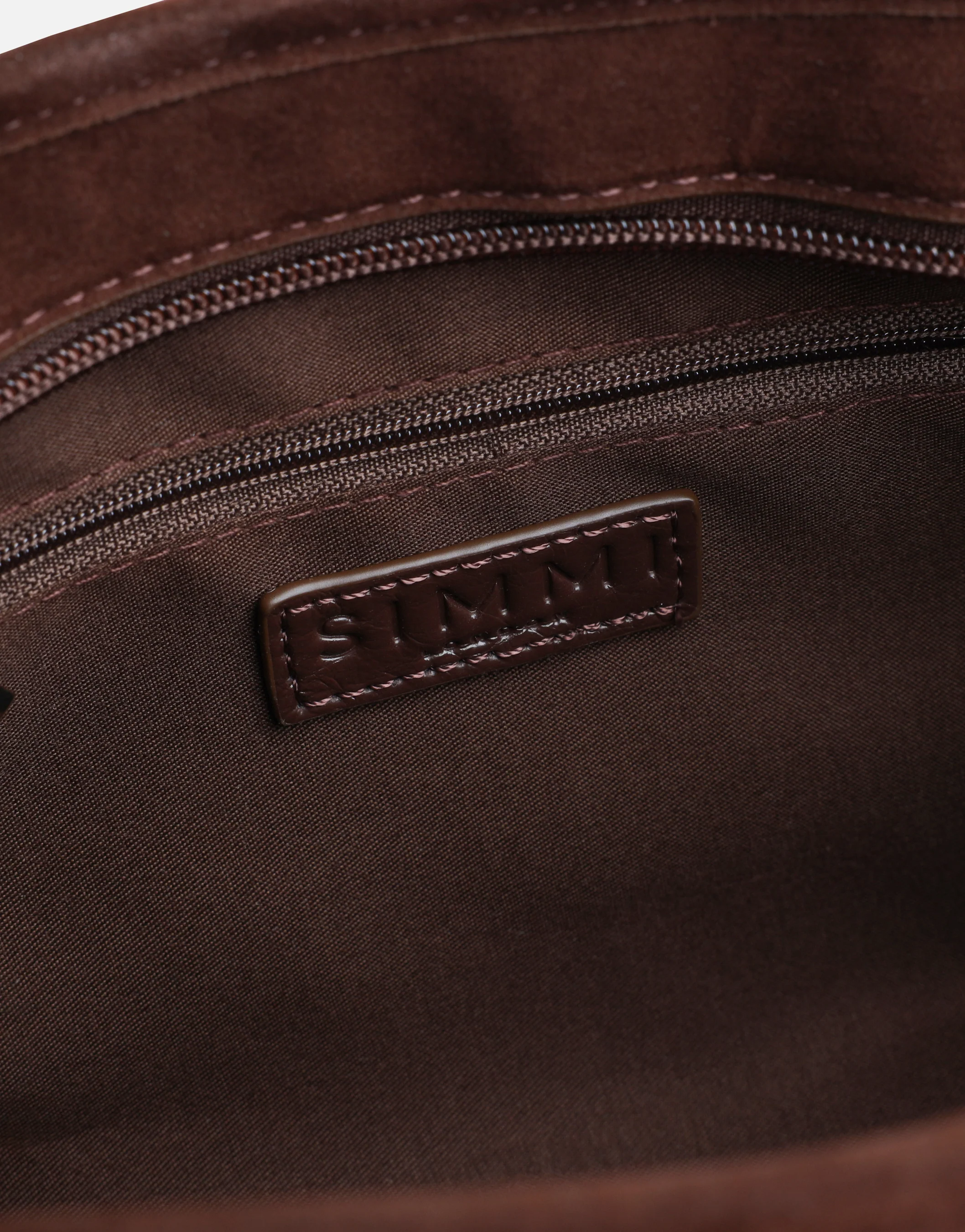 Eos Chocolate Suede Handbag - Image 7