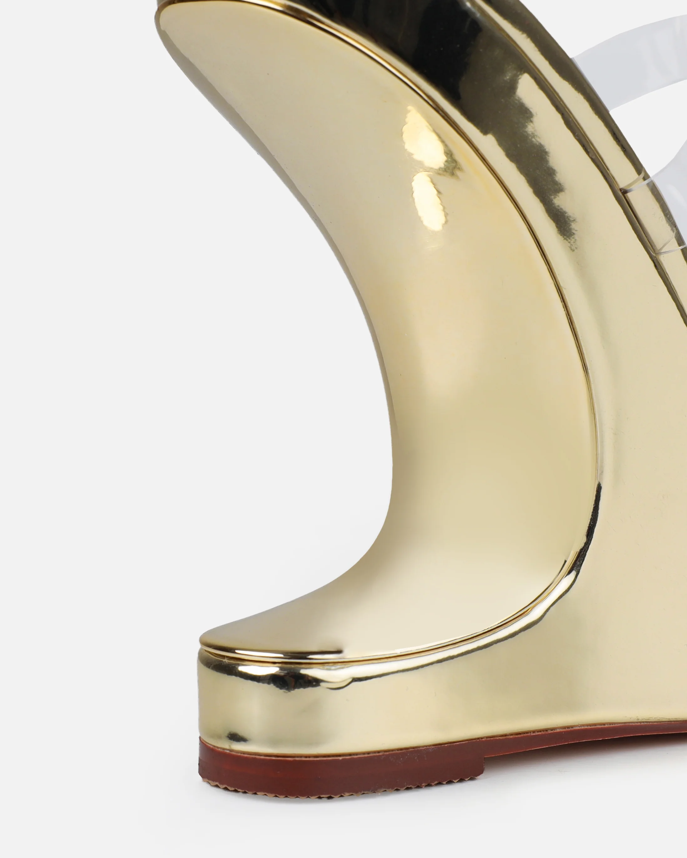 Esma Gold Clear Diamante Wedges - Image 3
