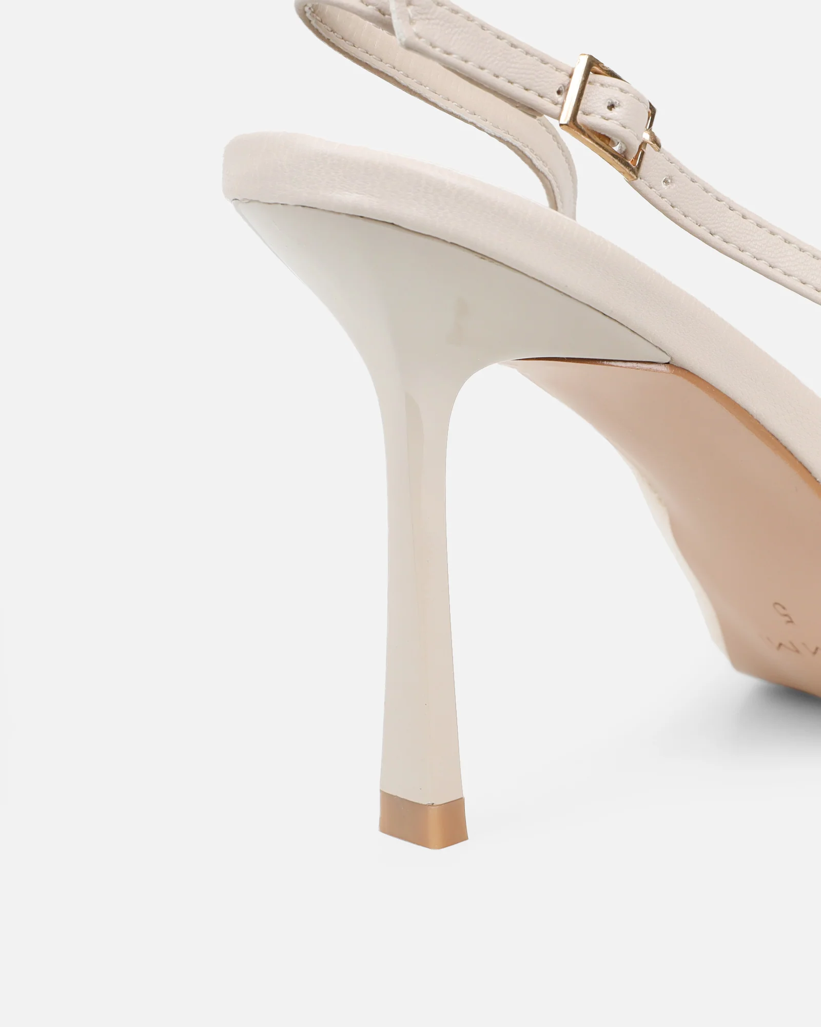 Exmoor Beige Plush Slingback Courts - Image 3