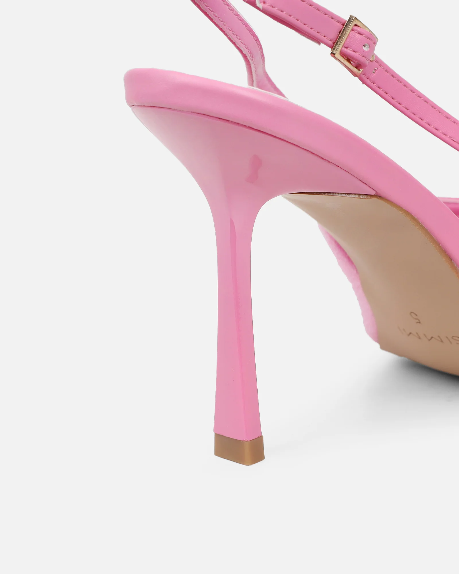 Exmoor Pink Plush Slingback Courts - Image 3
