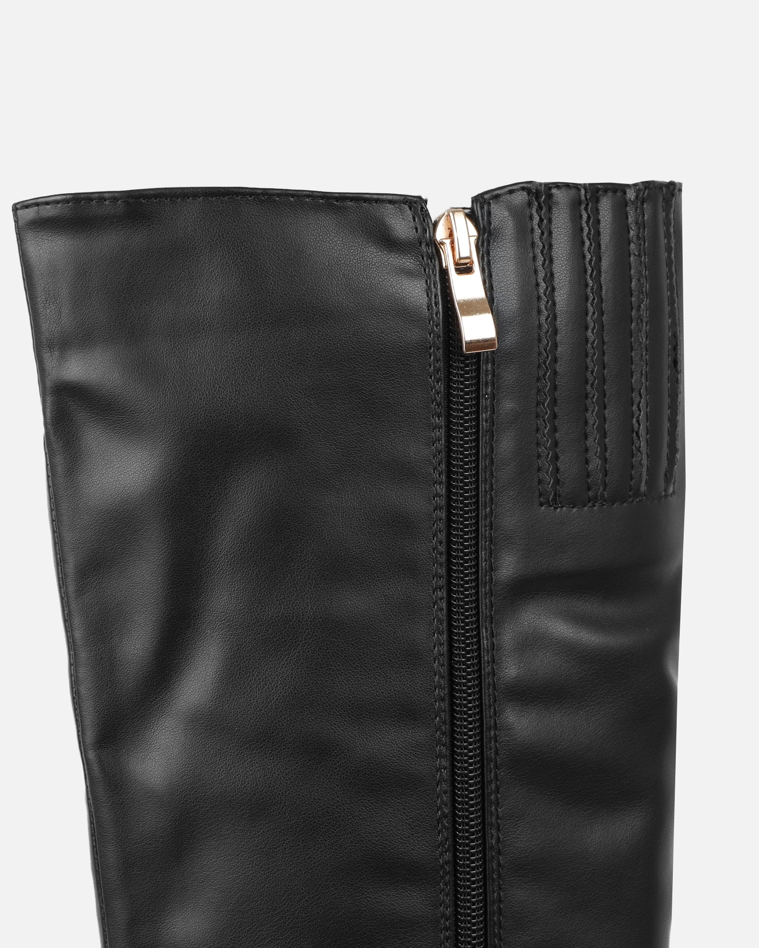 Garry Black Stiletto Heeled Boot With Toe Cap - Image 3
