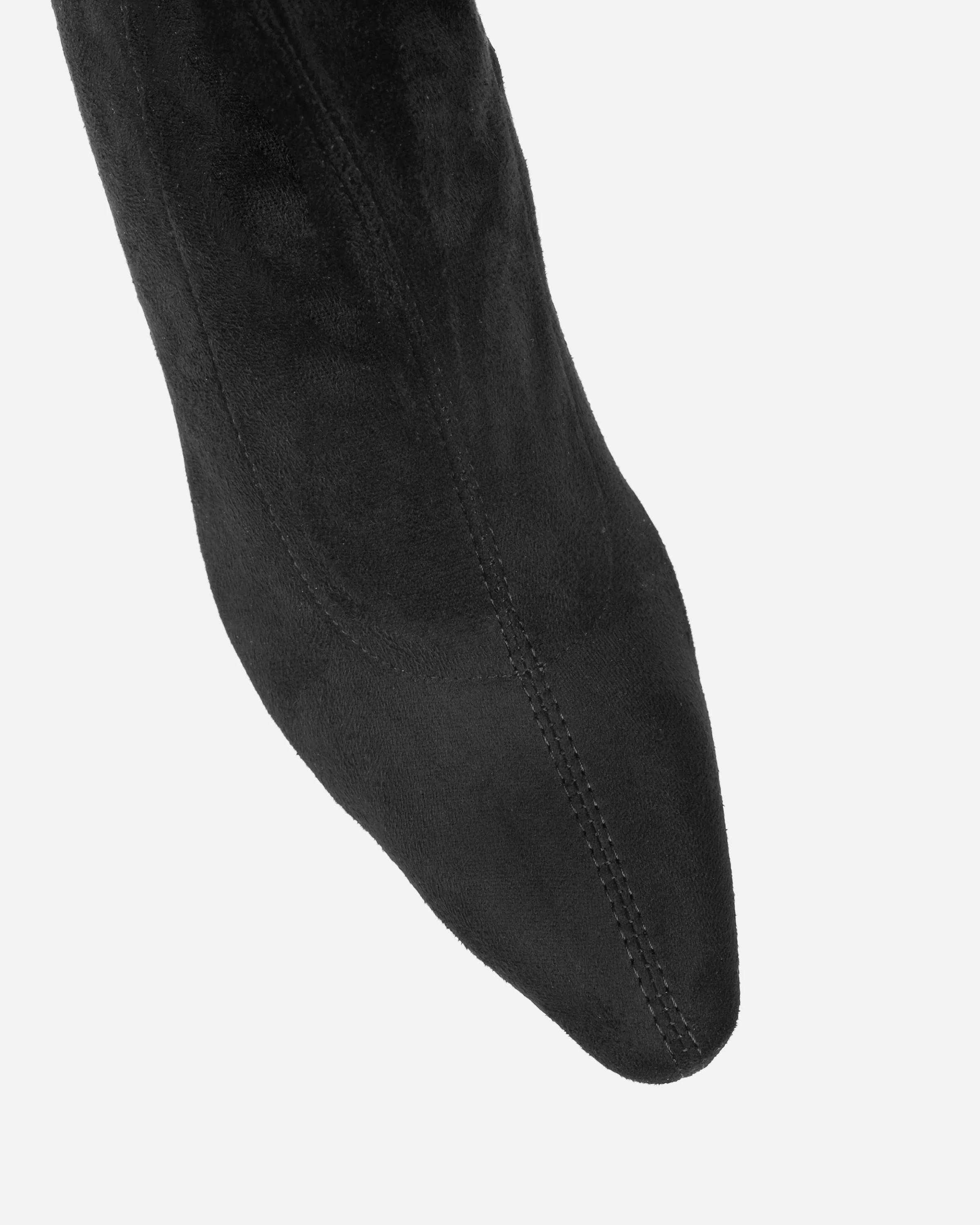 Giorgio Black Faux Suede Print Stiletto Sock Boots - Image 4
