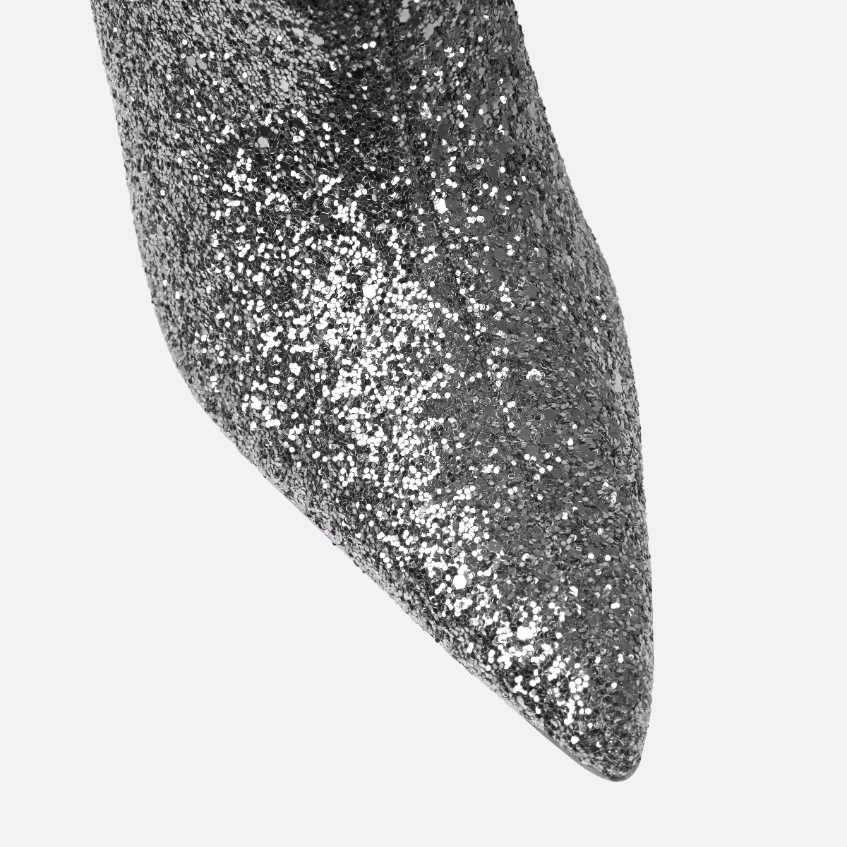 Houda Silver Glitter Ankle Boots - Image 3
