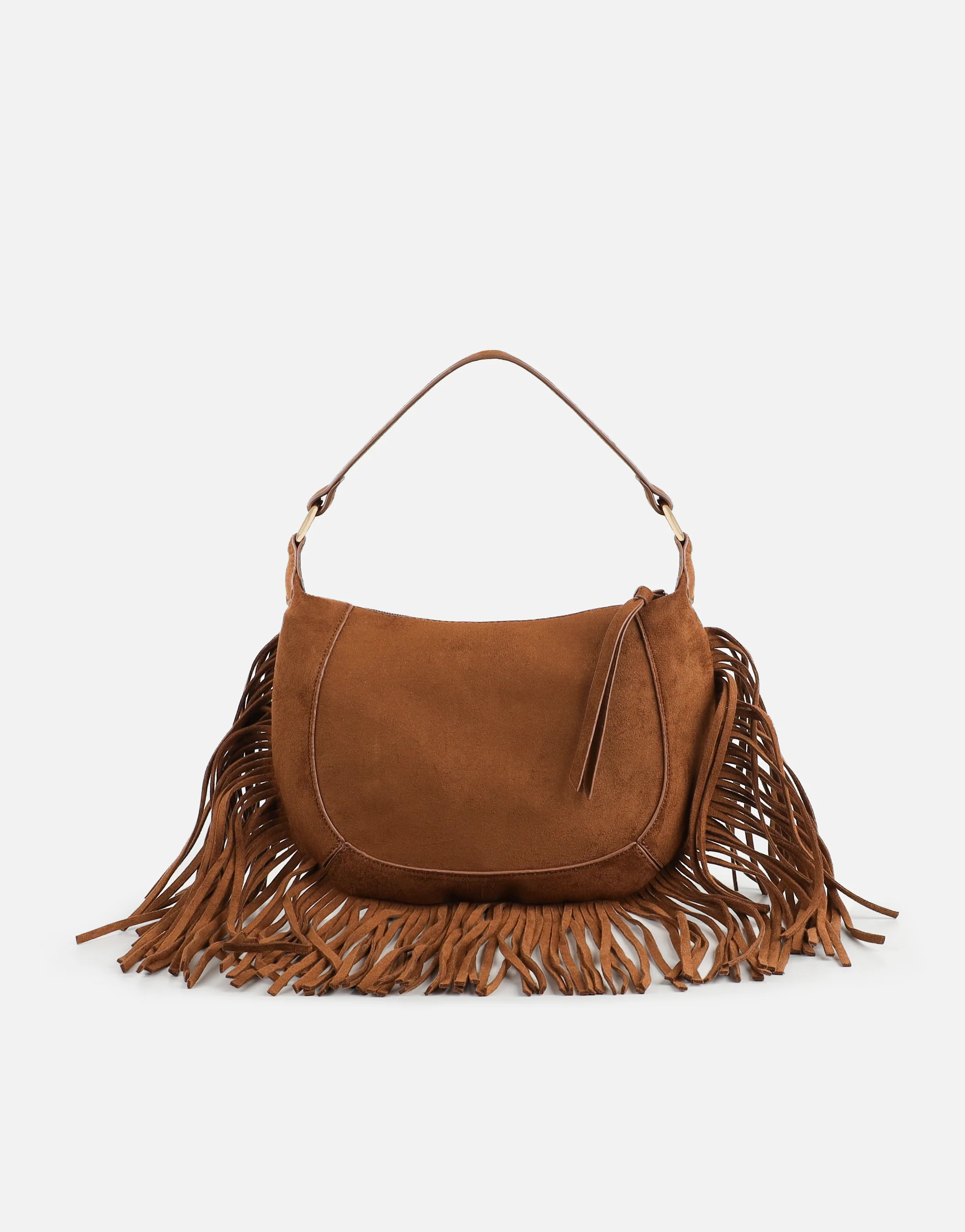 Izzy Tan Suede Western Shoulder Bag - Image 4