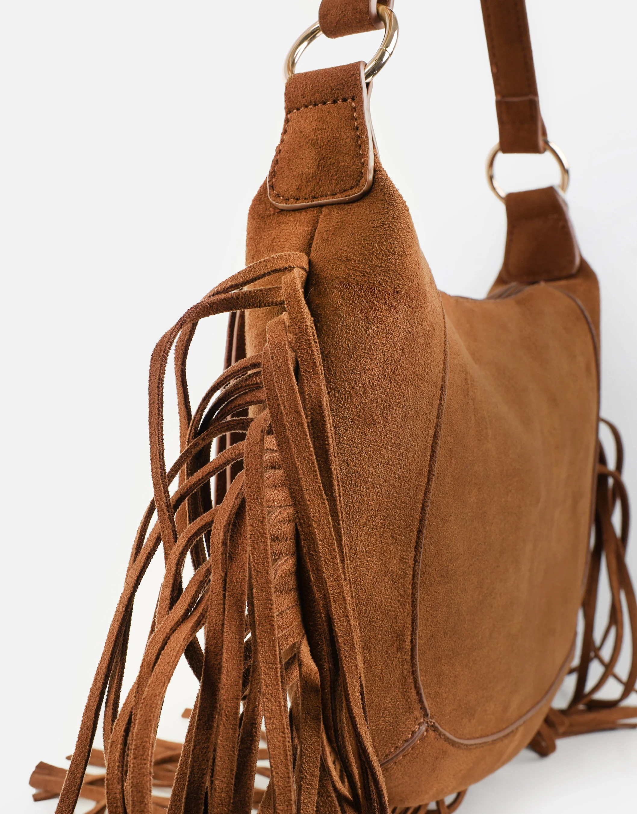 Izzy Tan Suede Western Shoulder Bag - Image 5