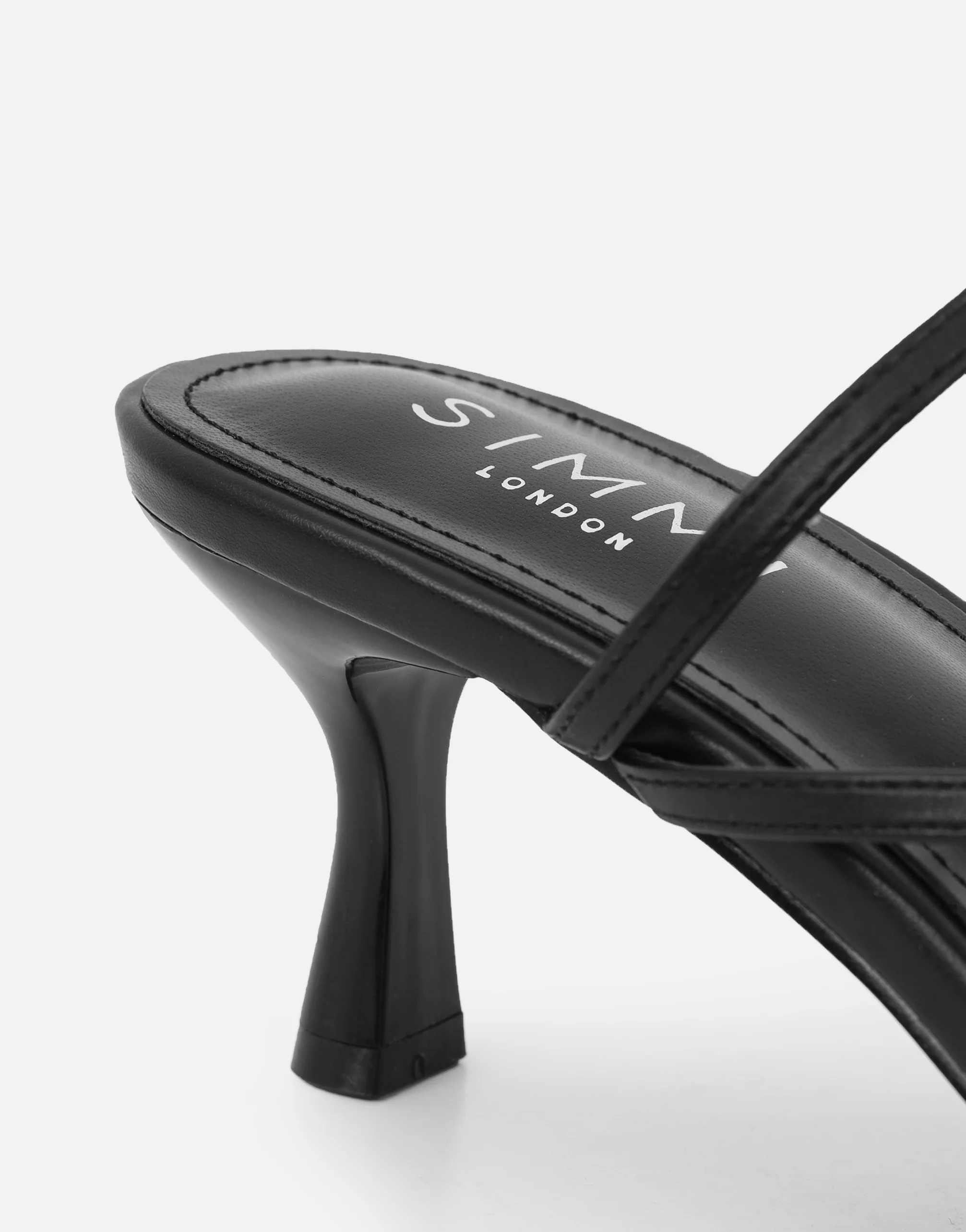 Jenna Black Toe Thong Mules - Image 3