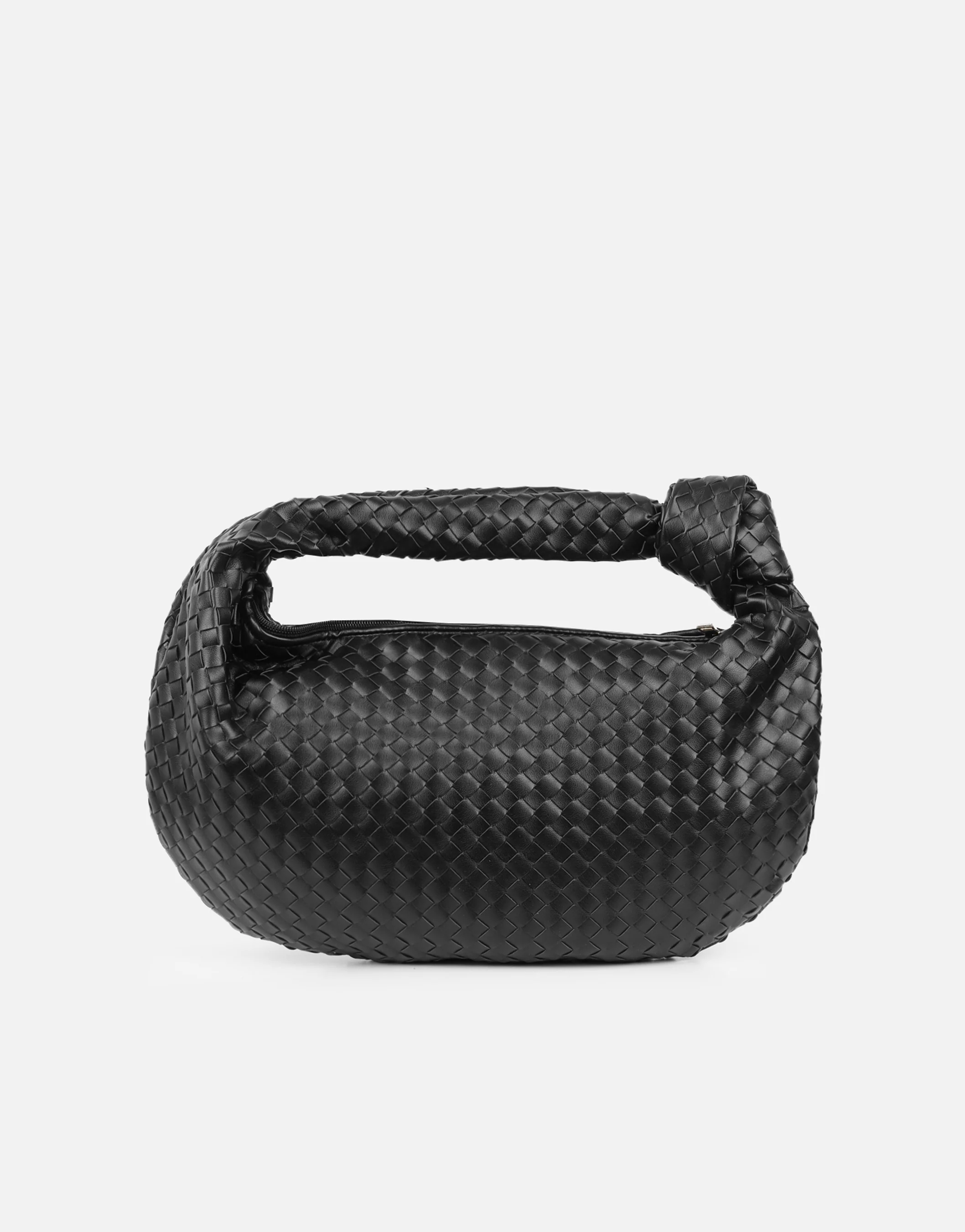 Justine Woven Black Bag - Image 5