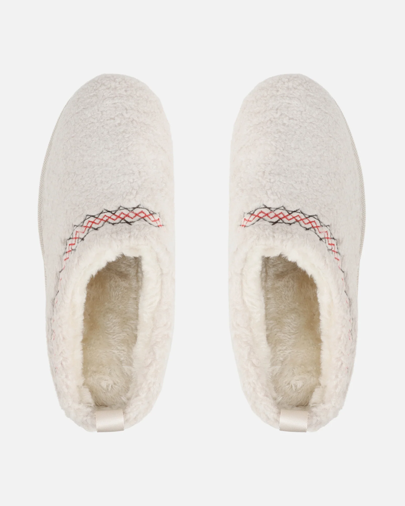Kail Cream Teddy Faux Fur Flatform Slides - Image 3