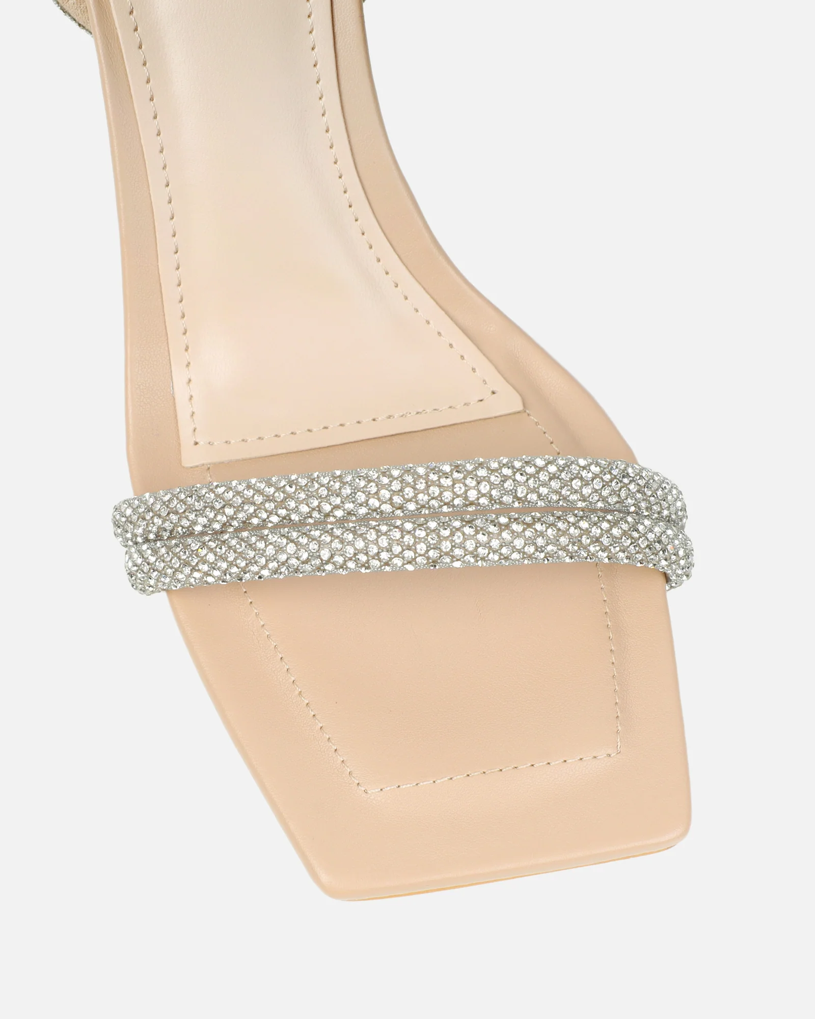Kylen Nude Diamante Heeled Sandals - Image 4