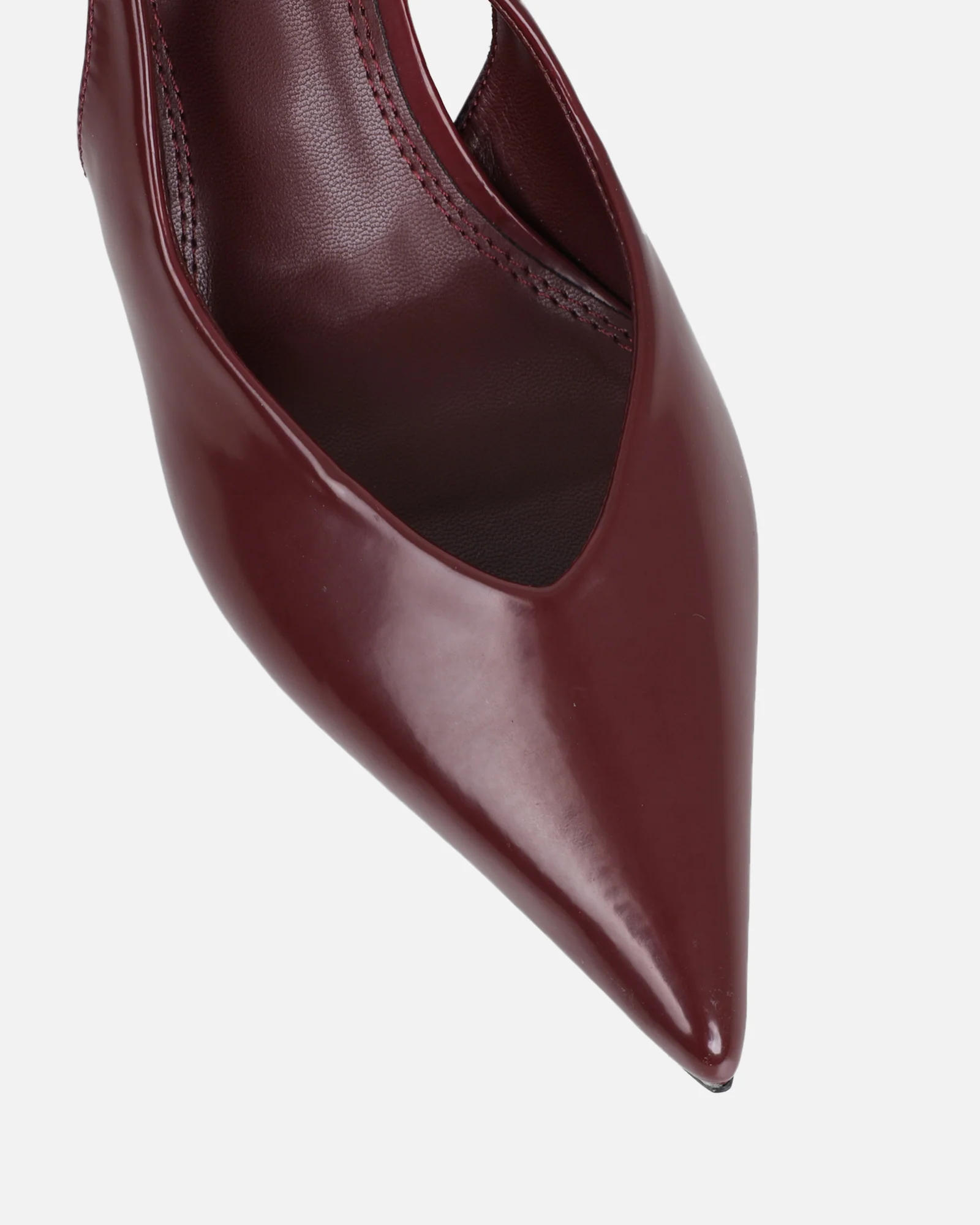 Layana Burgundy Box Slingback Court Shoes - Image 4