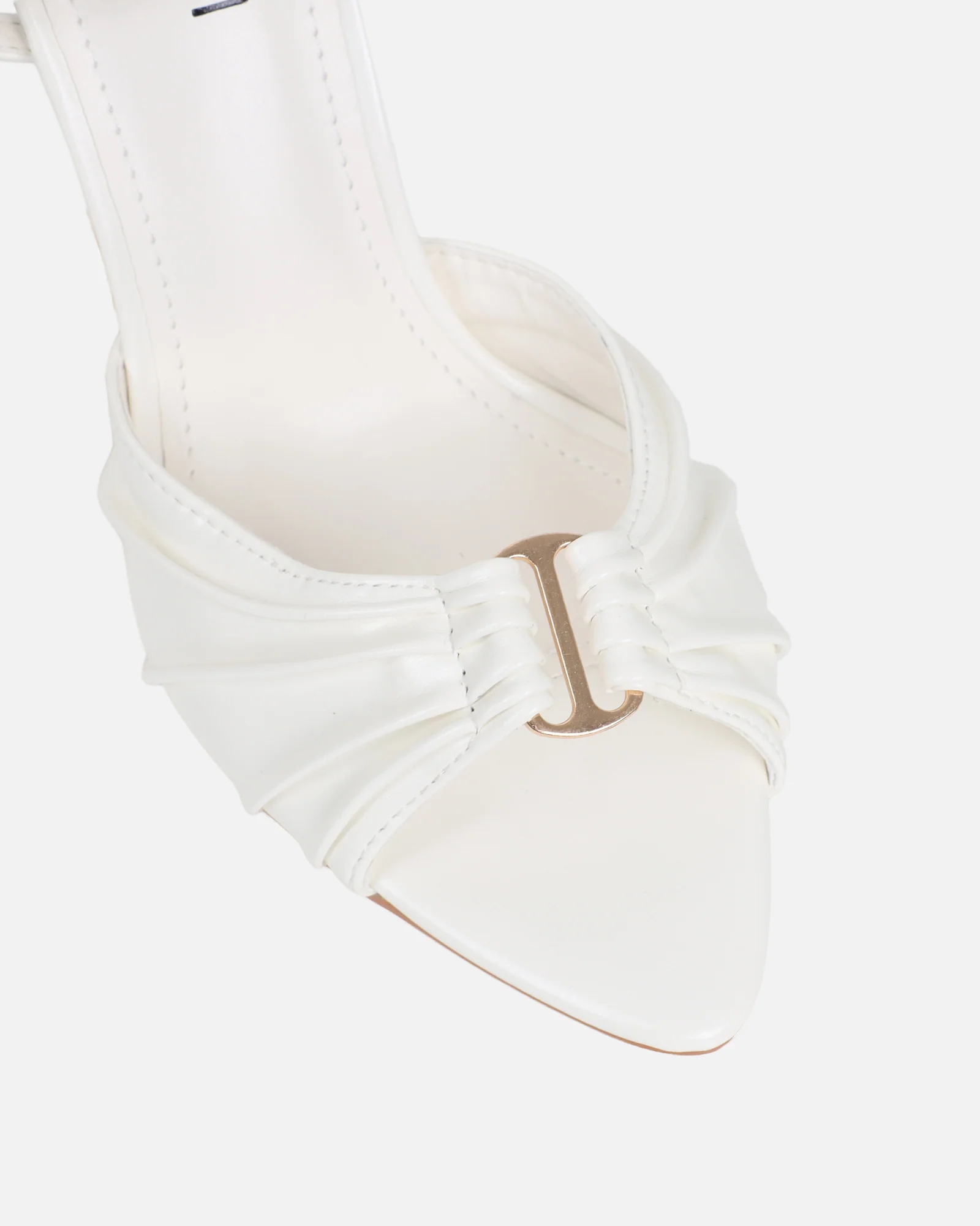 Leany Stone Shine Gold Detail Heeled Sandals - Image 4