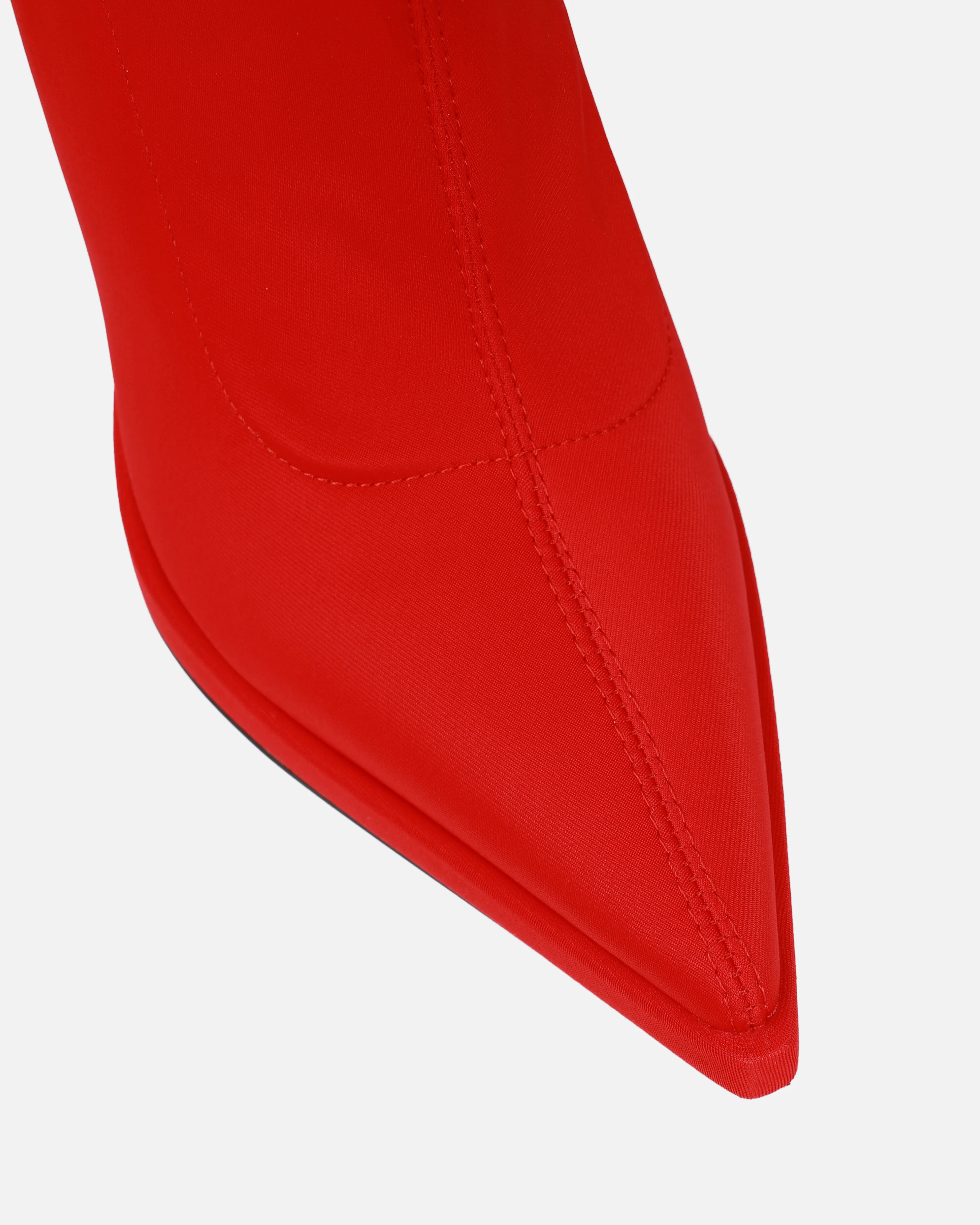 Lewin Red Lycra Pointed Stiletto Ankle Boots - Image 4