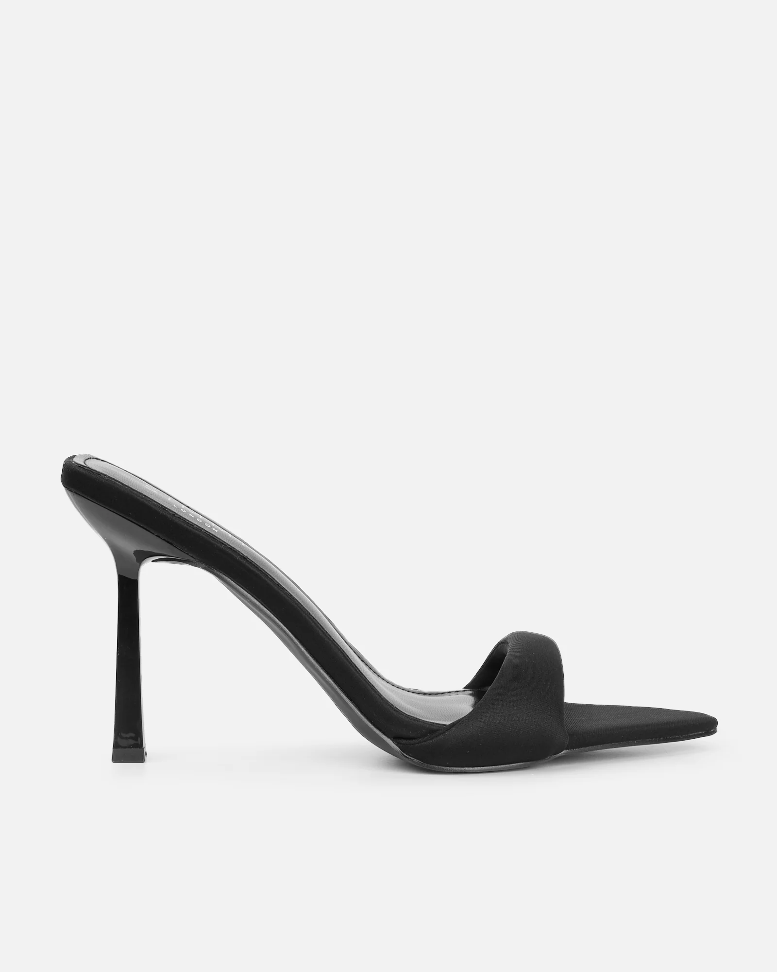 Lolly Black Lycra Padded Mules - Image 2