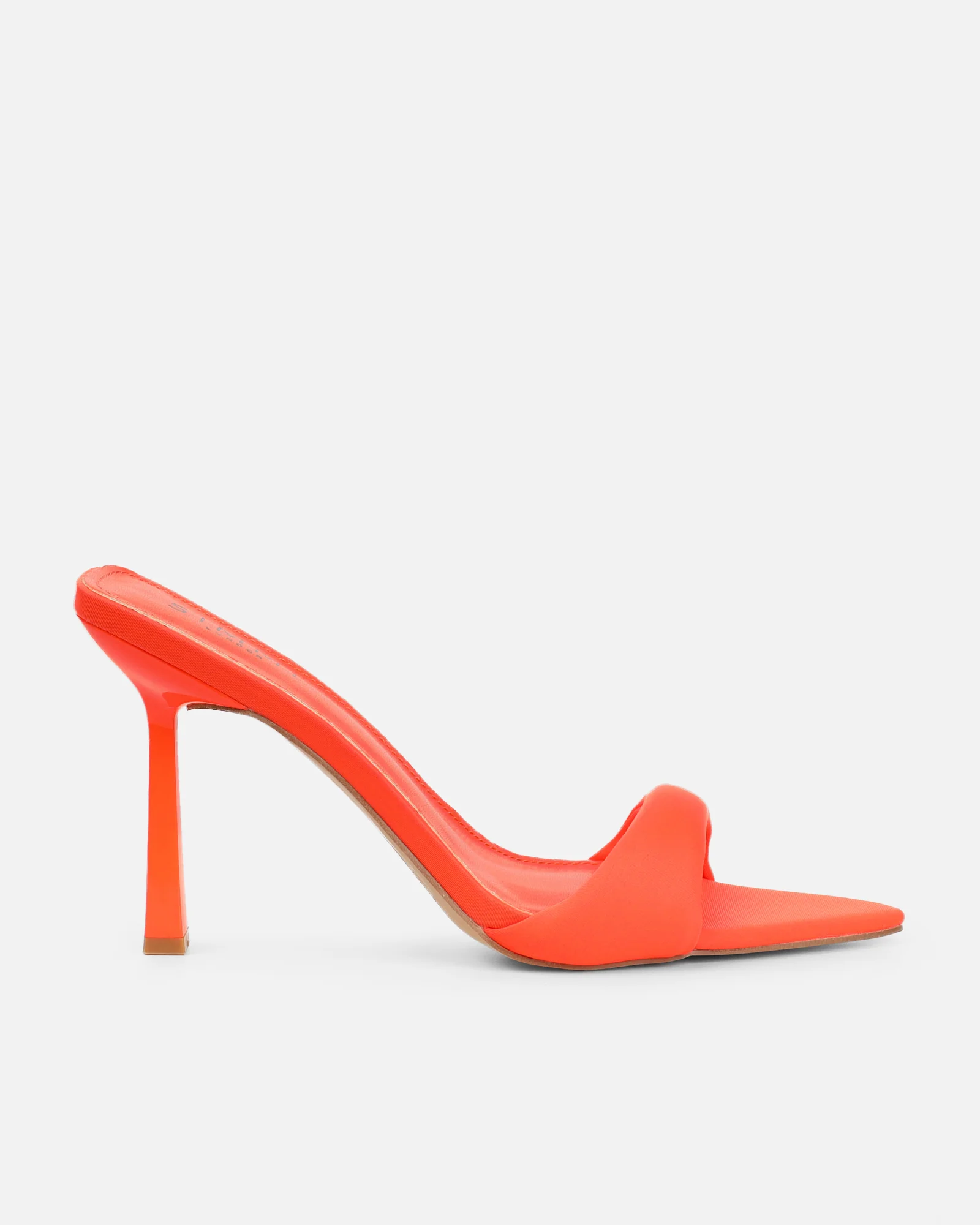 Lolly Orange Lycra Padded Mules - Image 2