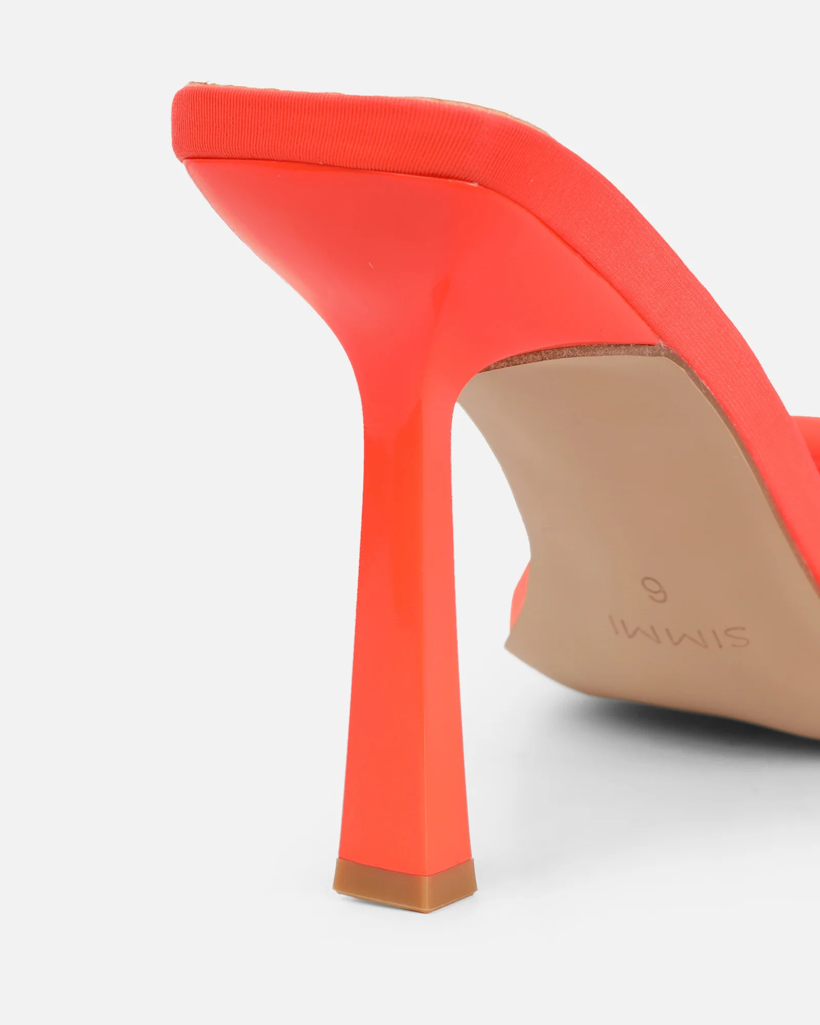Lolly Orange Lycra Padded Mules - Image 3