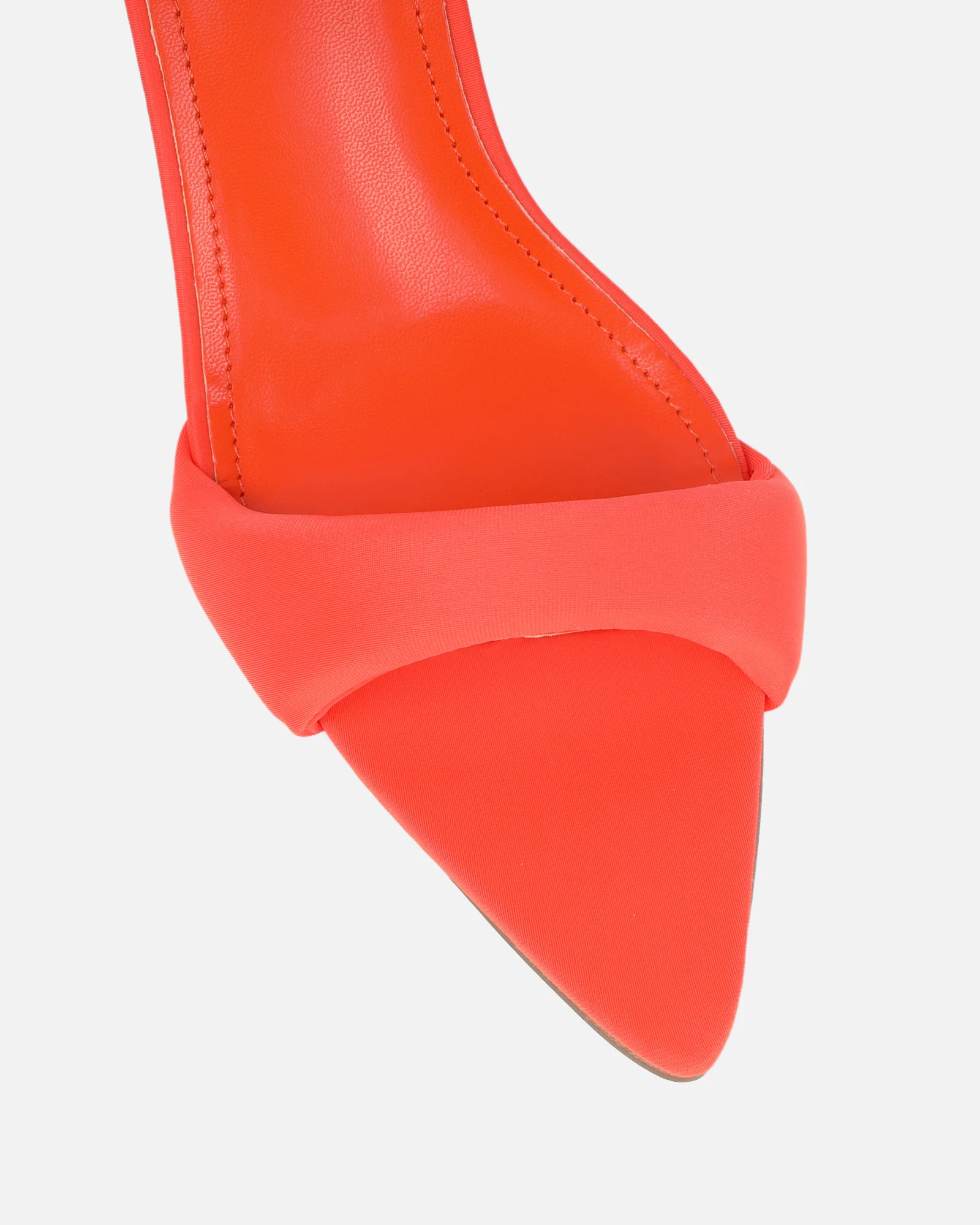 Lolly Orange Lycra Padded Mules - Image 4