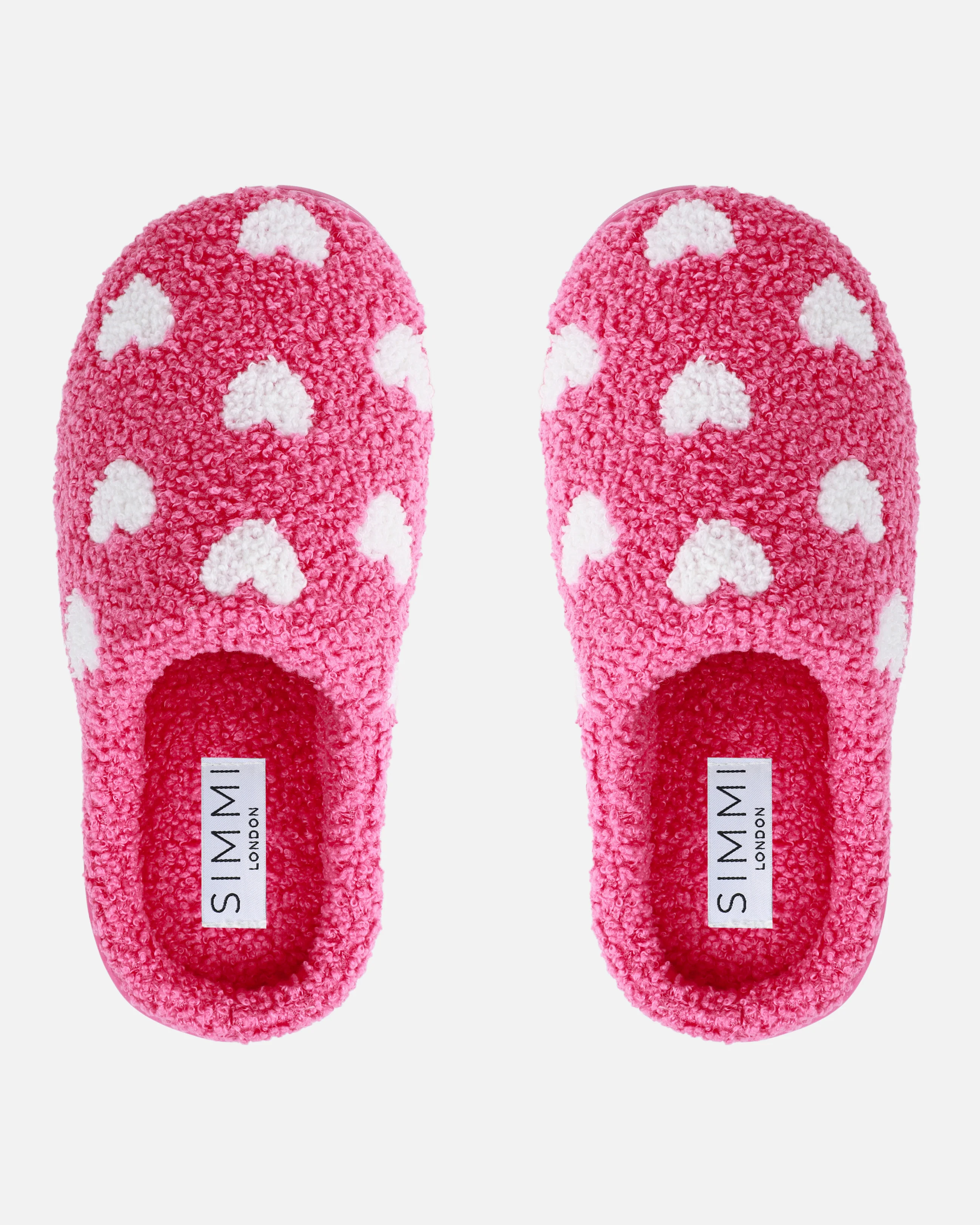 Loved Pink Heart Print Slippers - Image 3