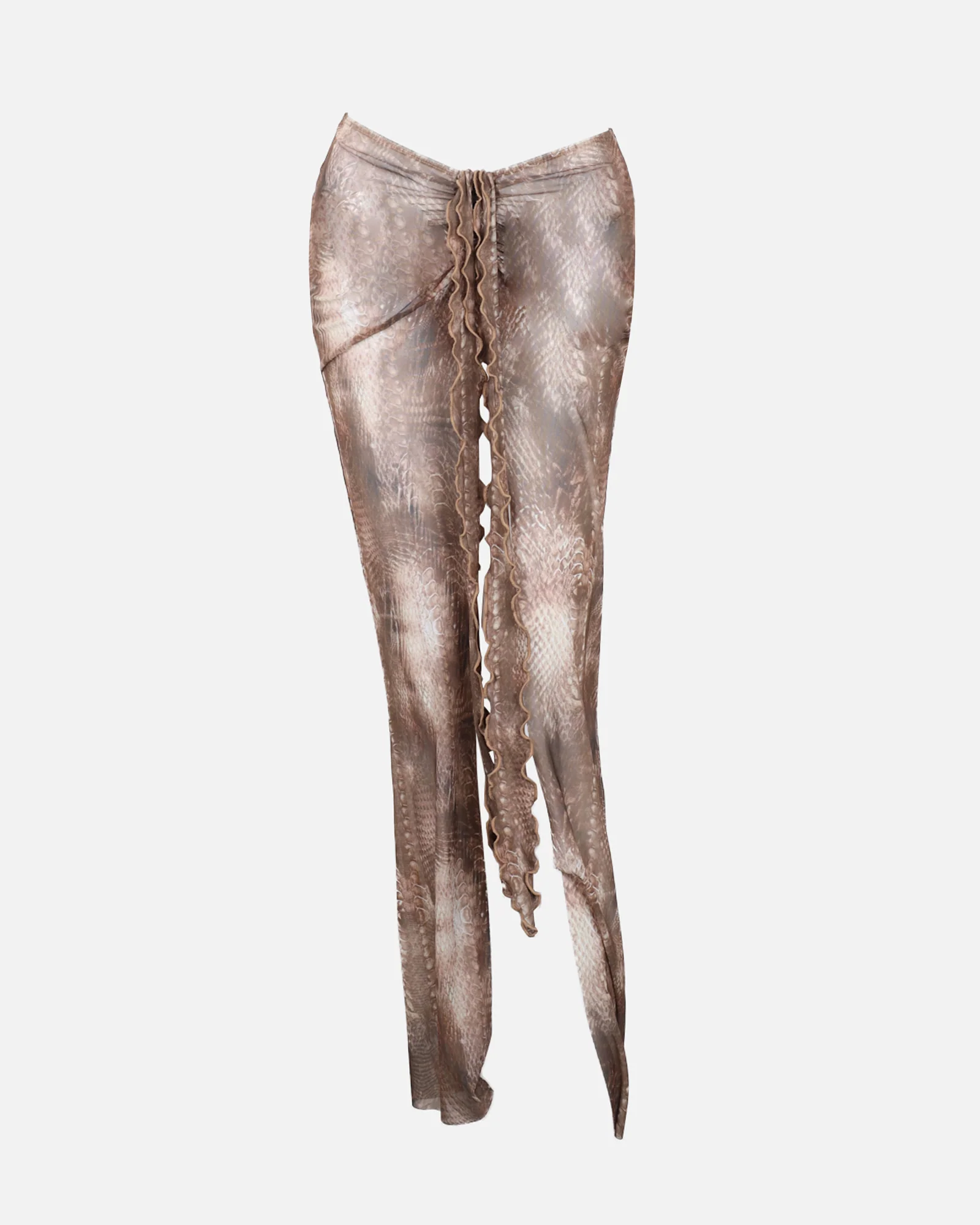 Lyia Serpent Print Mesh Maxi Skirt - Image 5