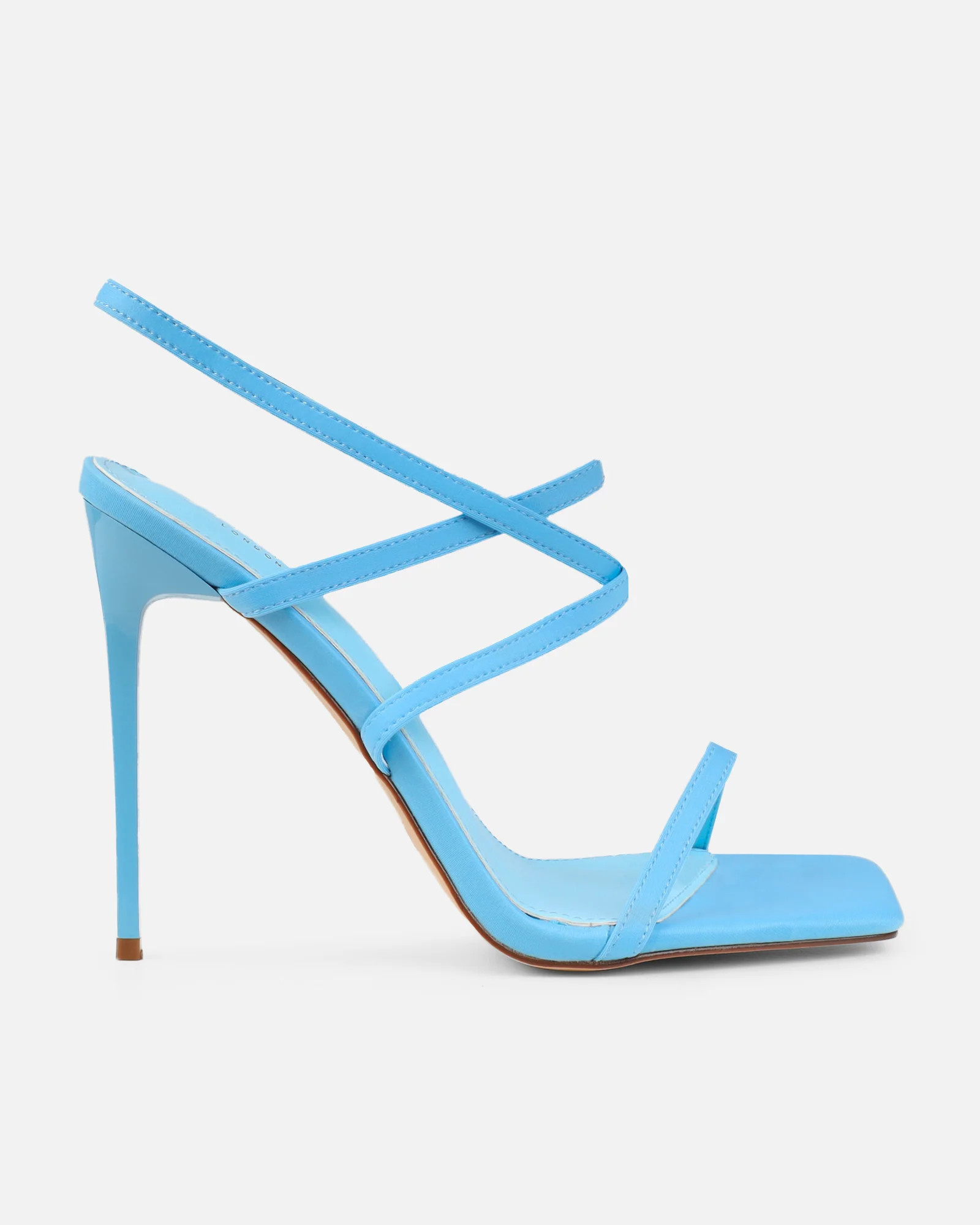 Macenna Blue Lycra Heeled Sandals - Image 2