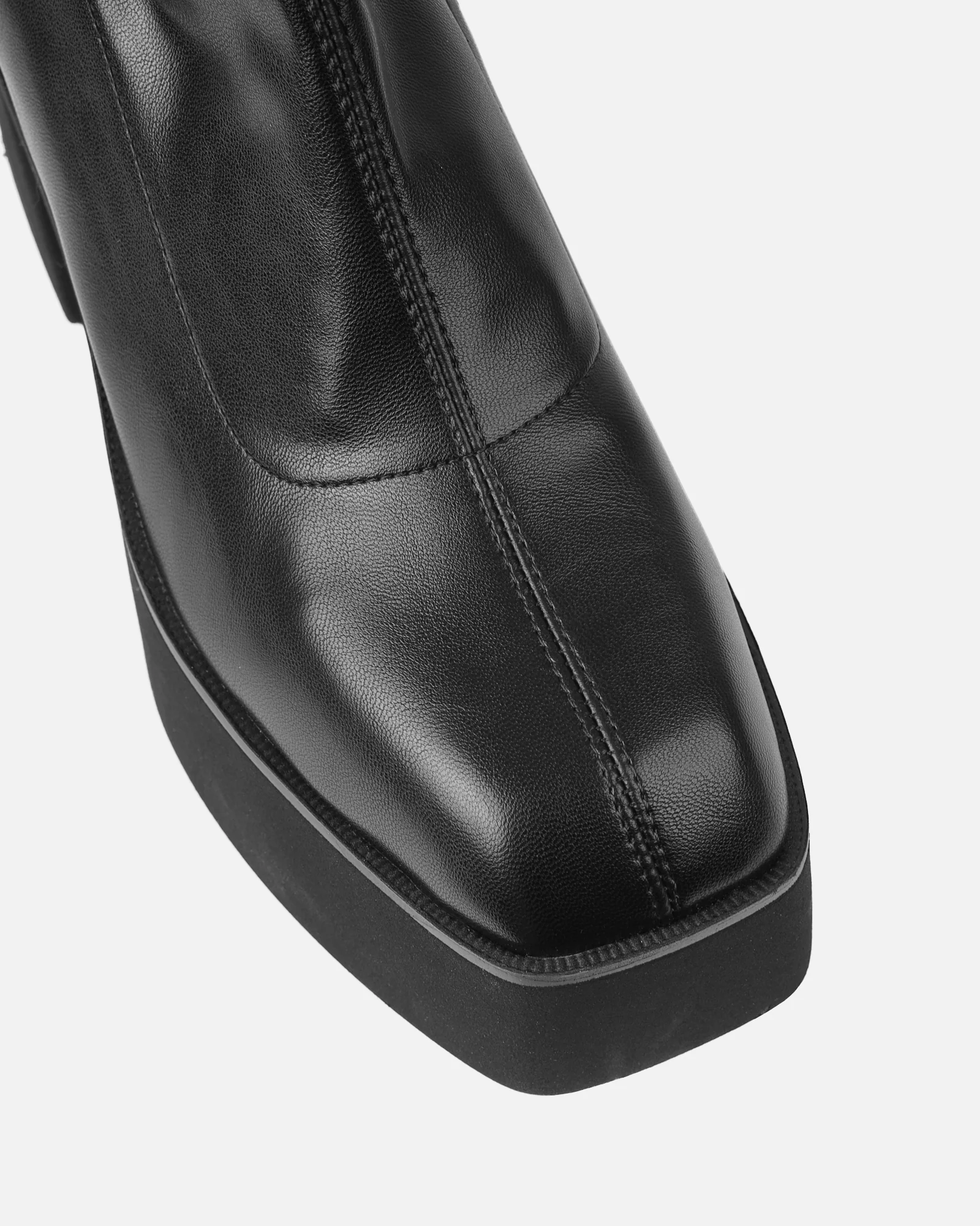 Manuella Black Pu Ankle Boots - Image 4