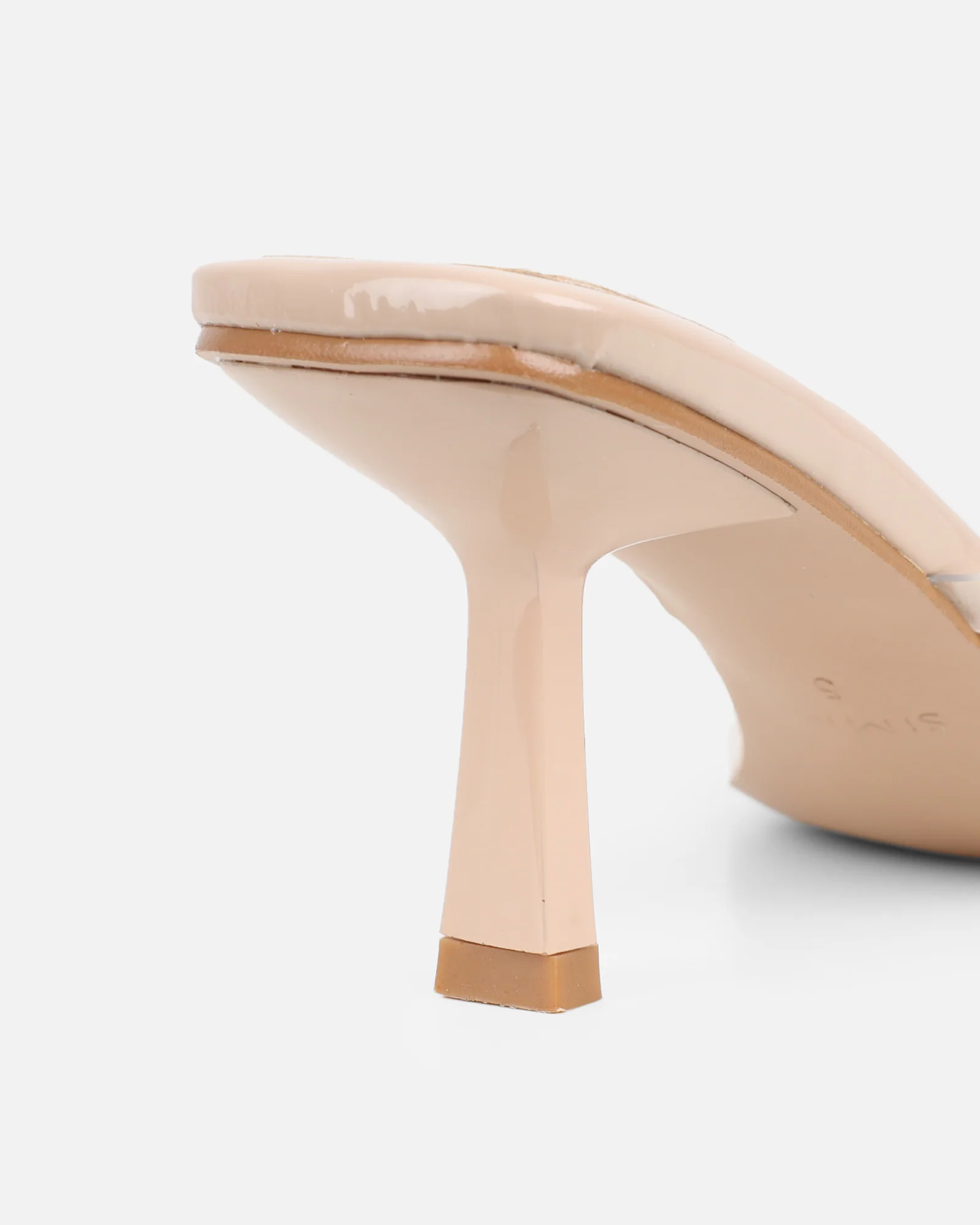 Melba Nude Patent Clear Toe Thong Sandals - Image 3