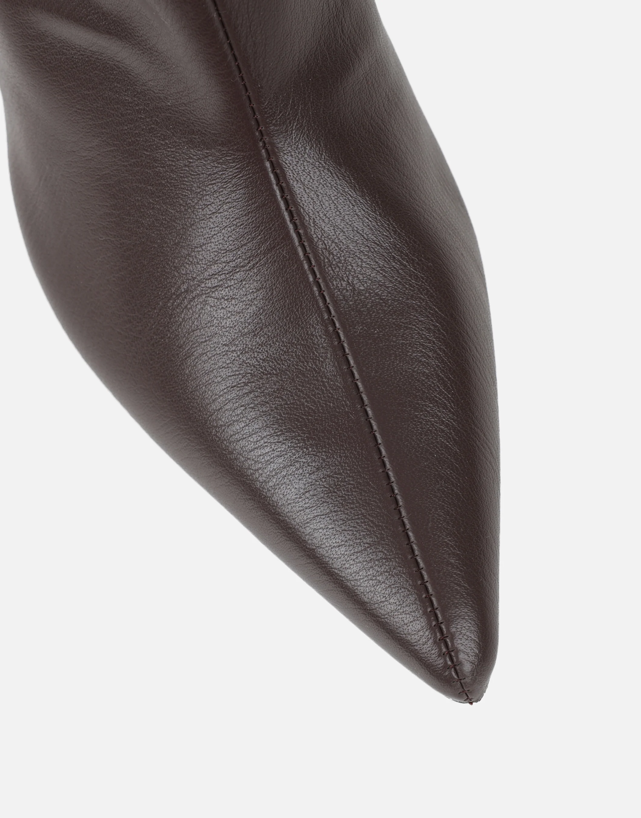Miguel Brown Knee High Heeled Boots - Image 4