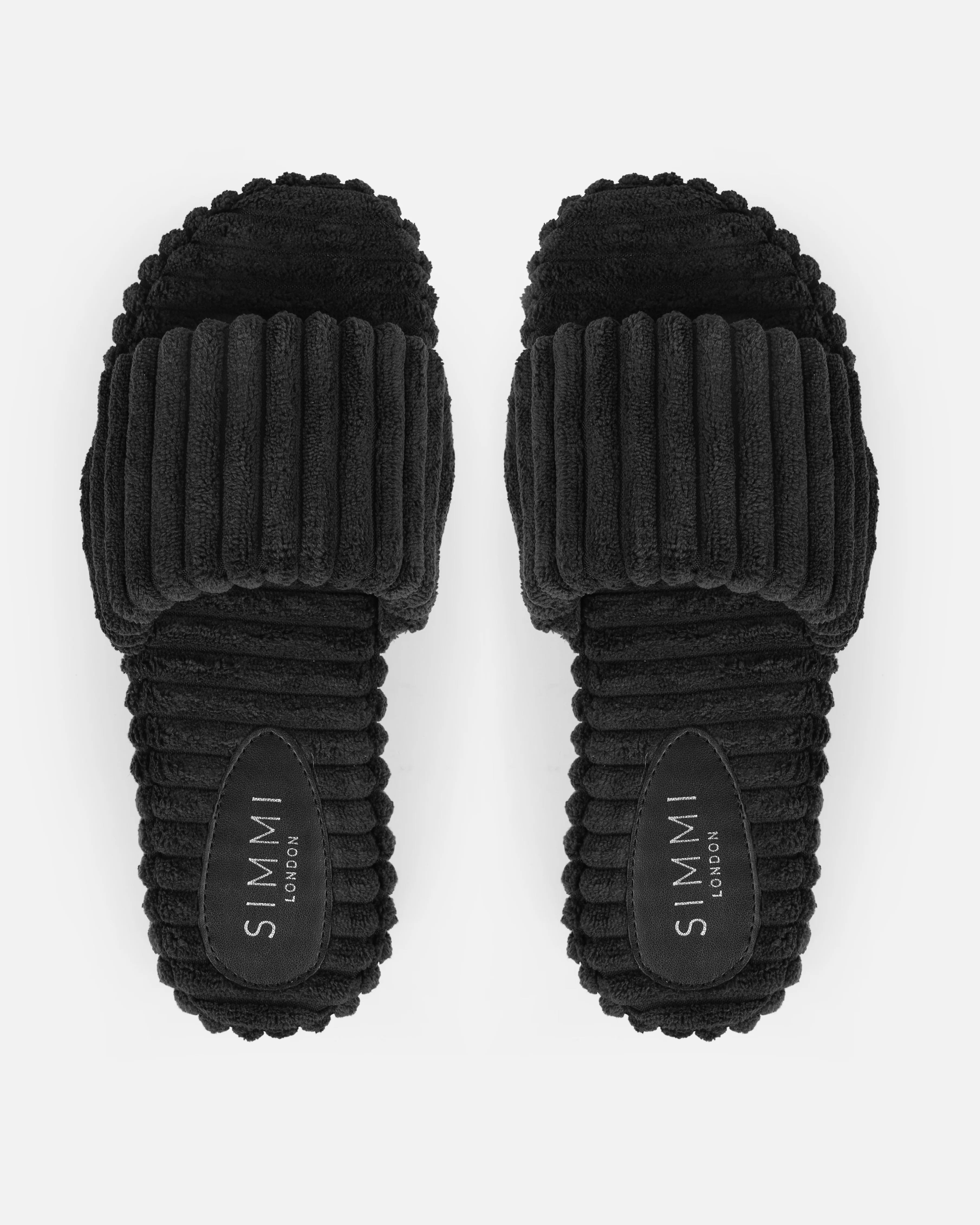 Mohala Black Towelling Flatform Slides - Image 3
