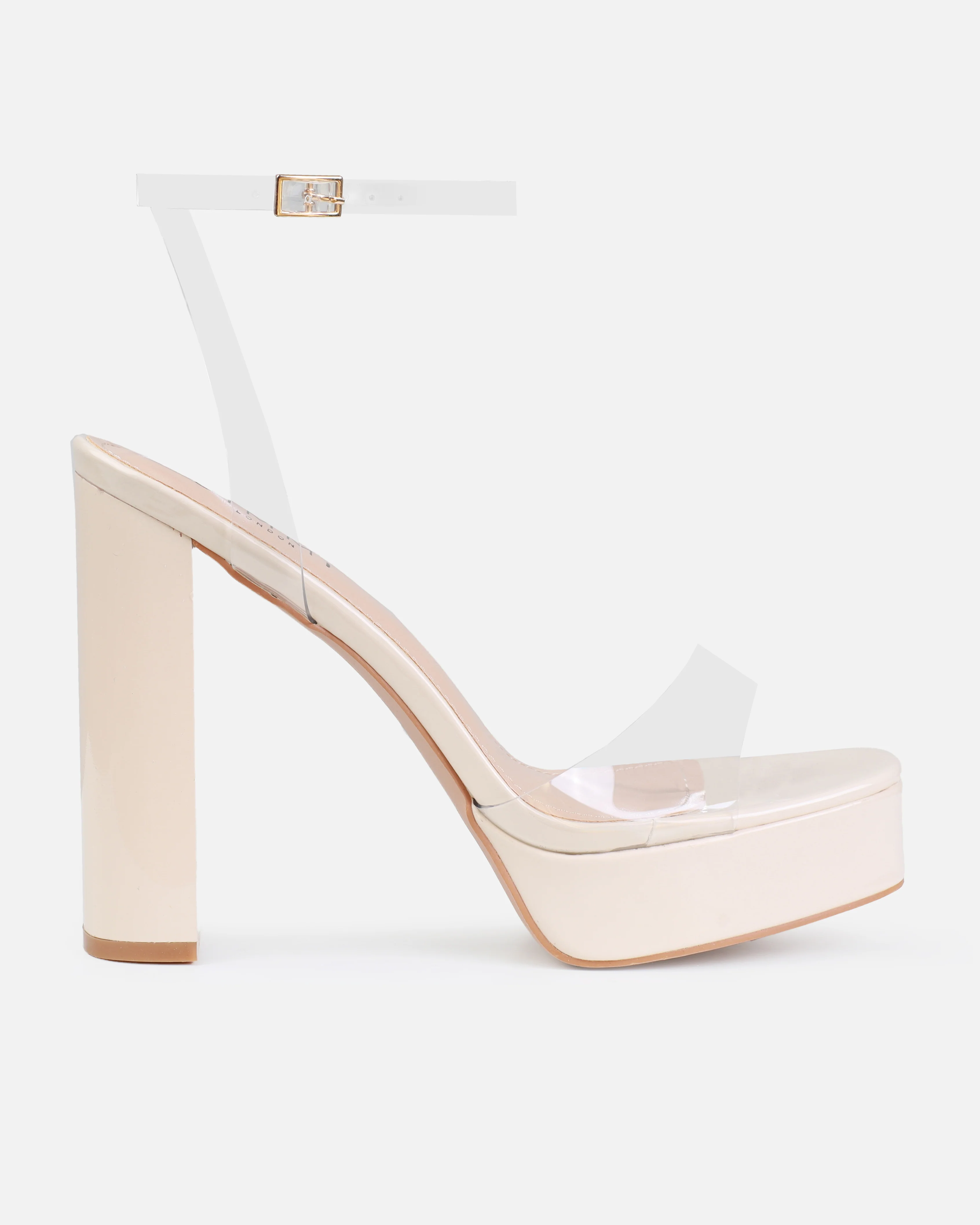 Monifa Stone Clear Platform Block Heels - Image 2