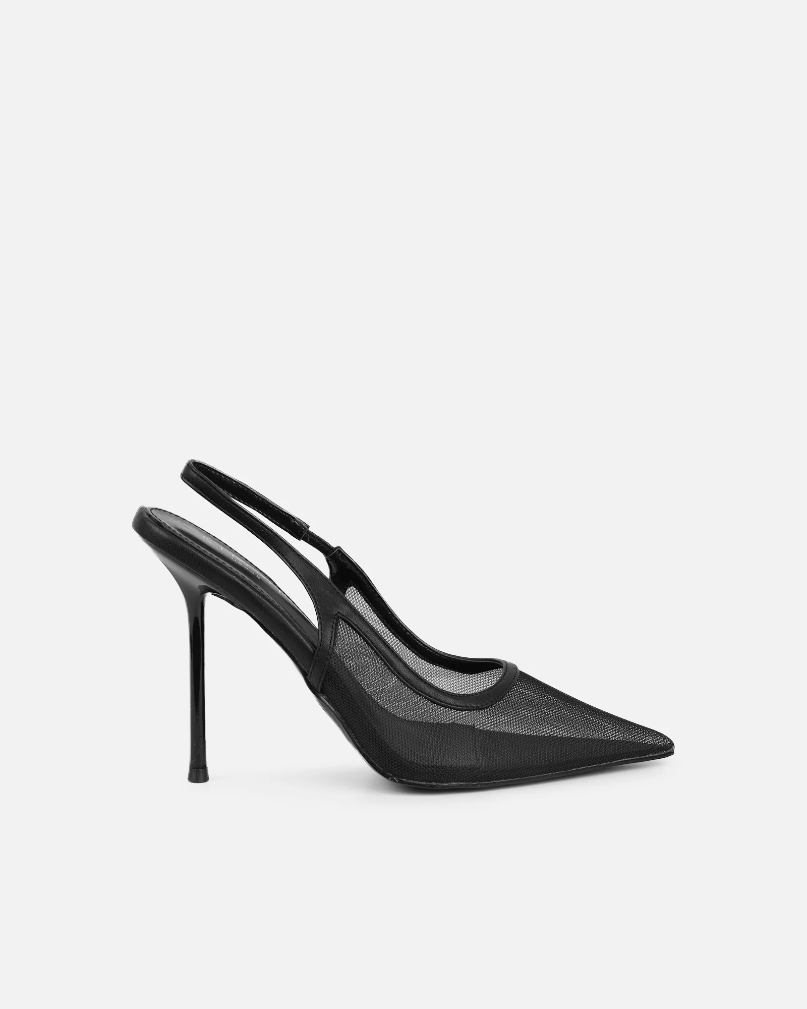 Morley Black Mesh Slingback Courts - Image 2