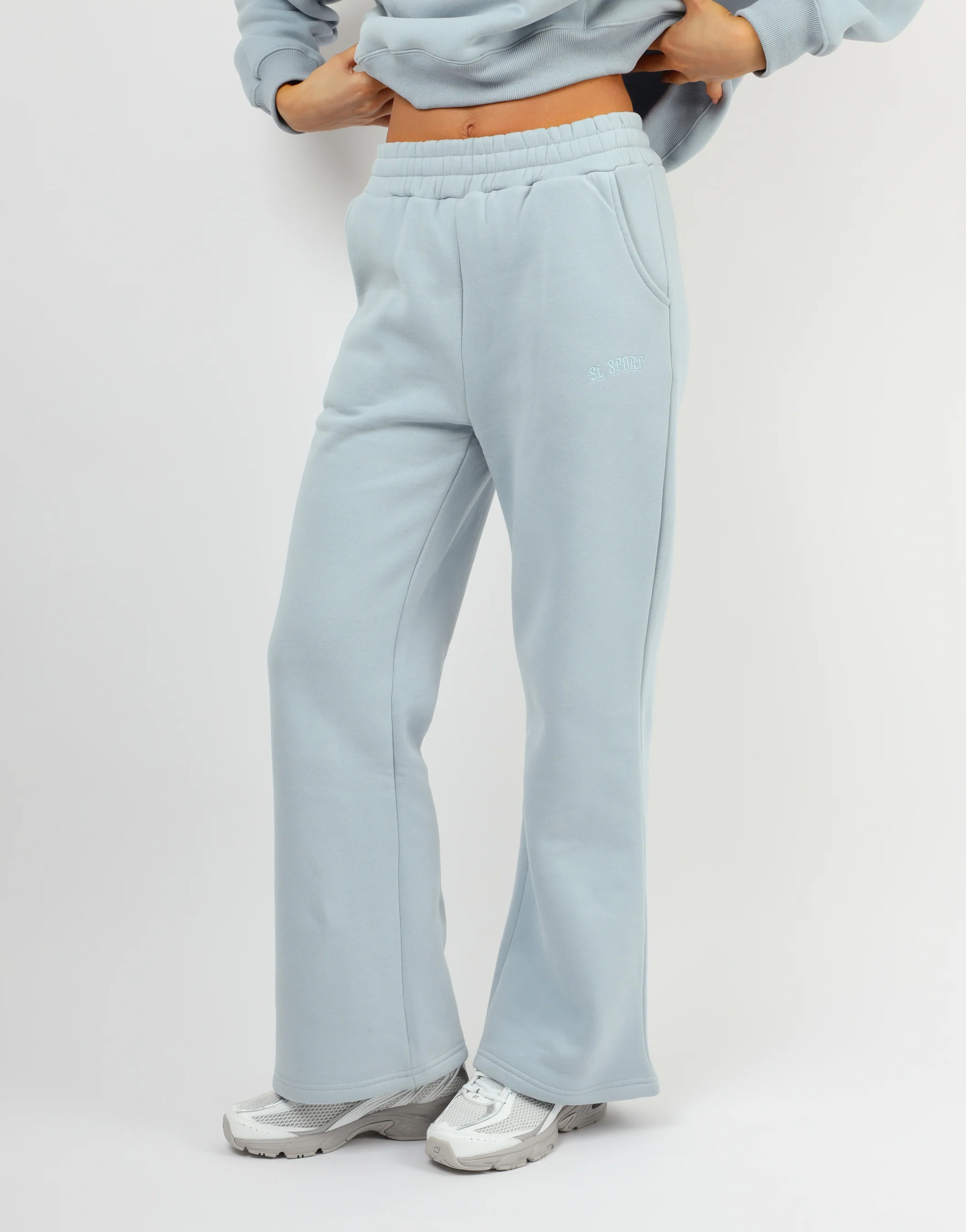 Myla Simmi Studios SL Sport Flared Joggers In Baby Blue - Image 2