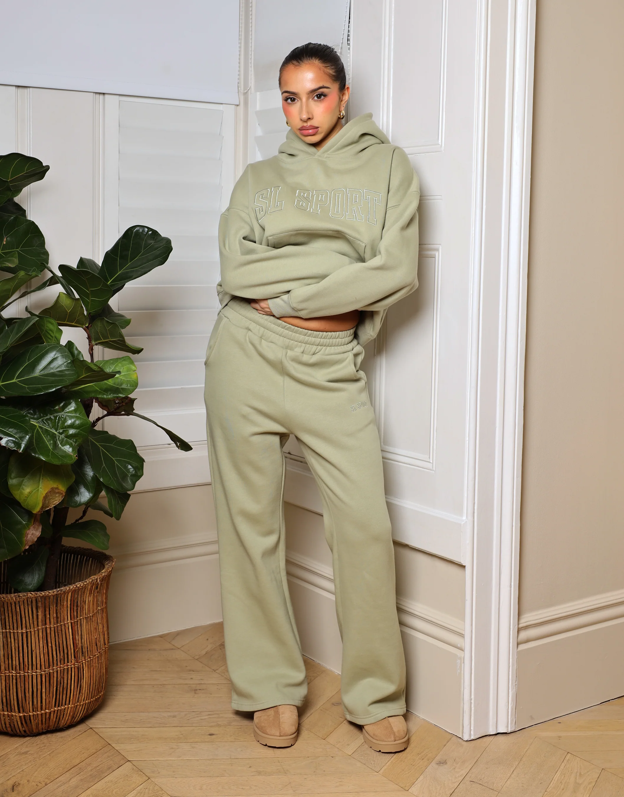 Myla Simmi Studios SL Sport Flared Joggers In Sage