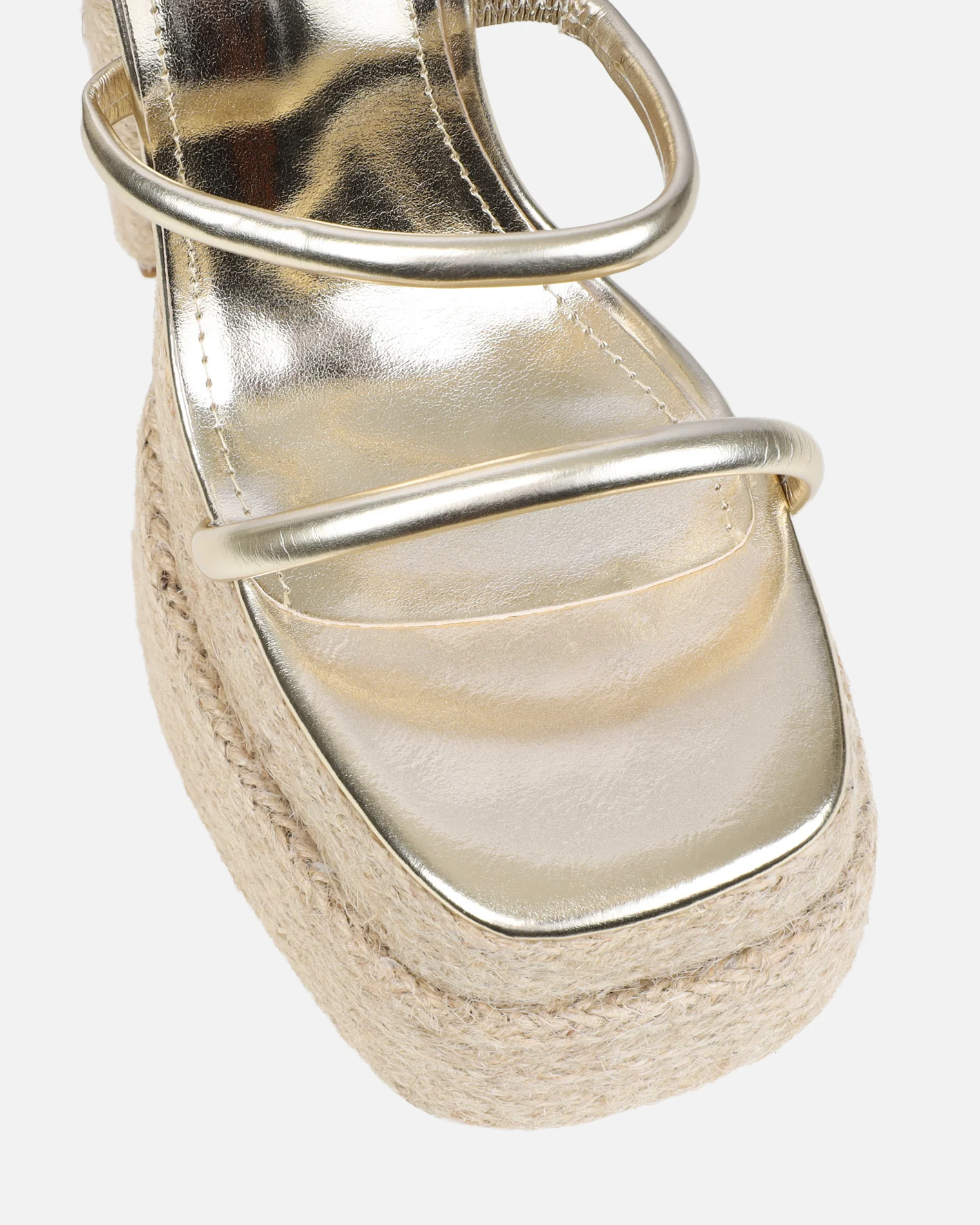 Nadima Gold Metallic Platform Espadrille Sandals - Image 4