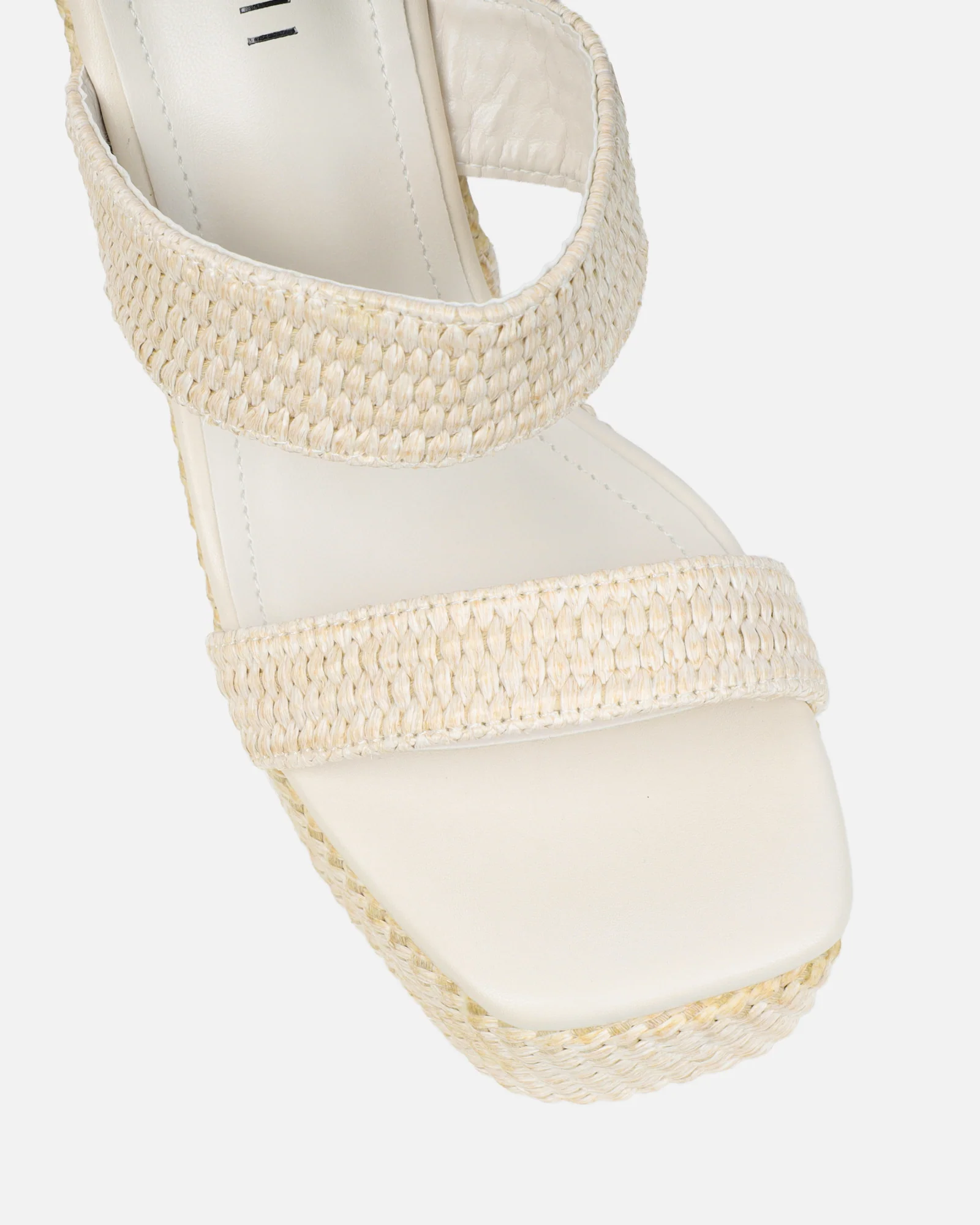Neena Beige Raffia Wedge Sandals - Image 4