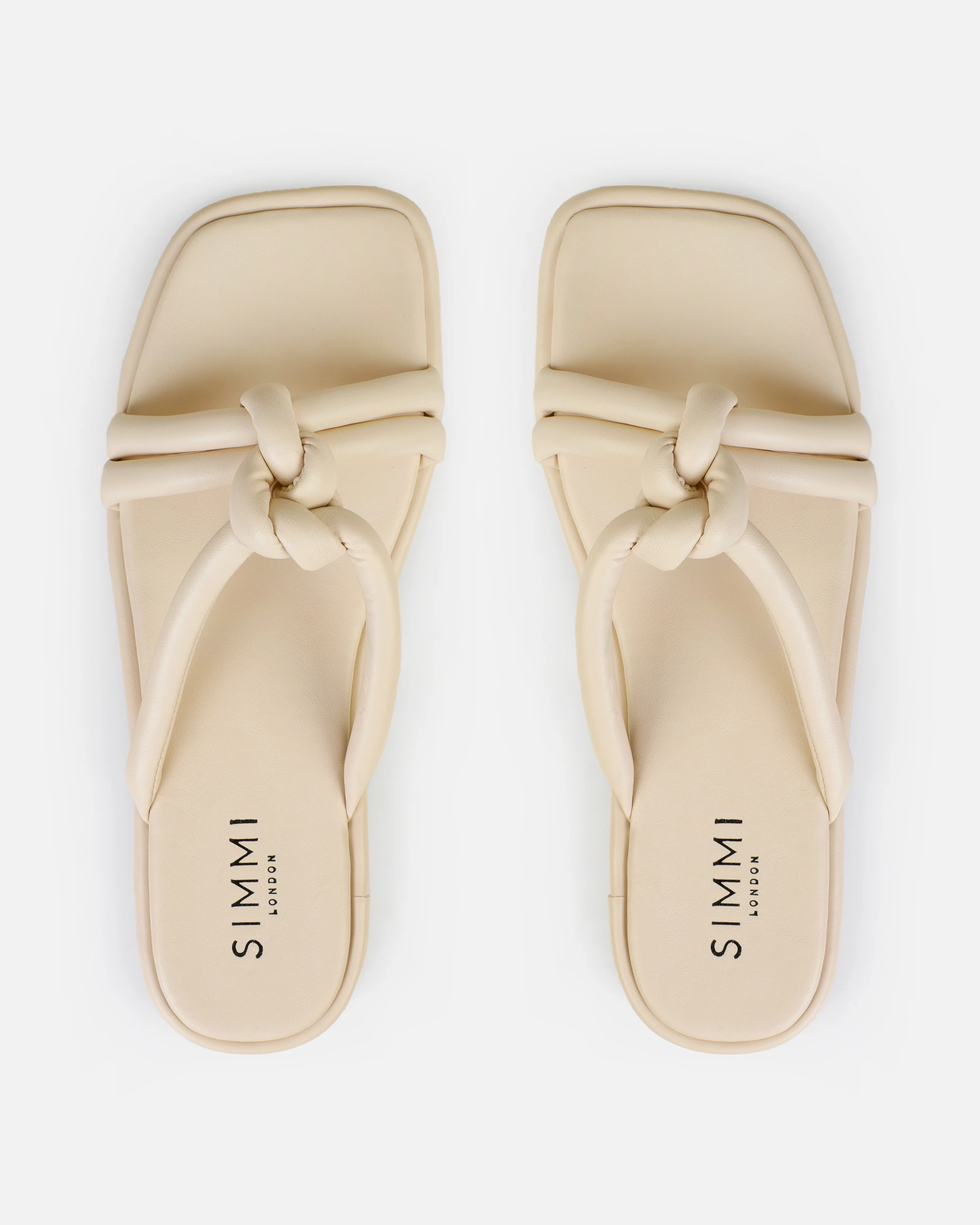 Olena Stone Padded Knot Flat Sandals - Image 3