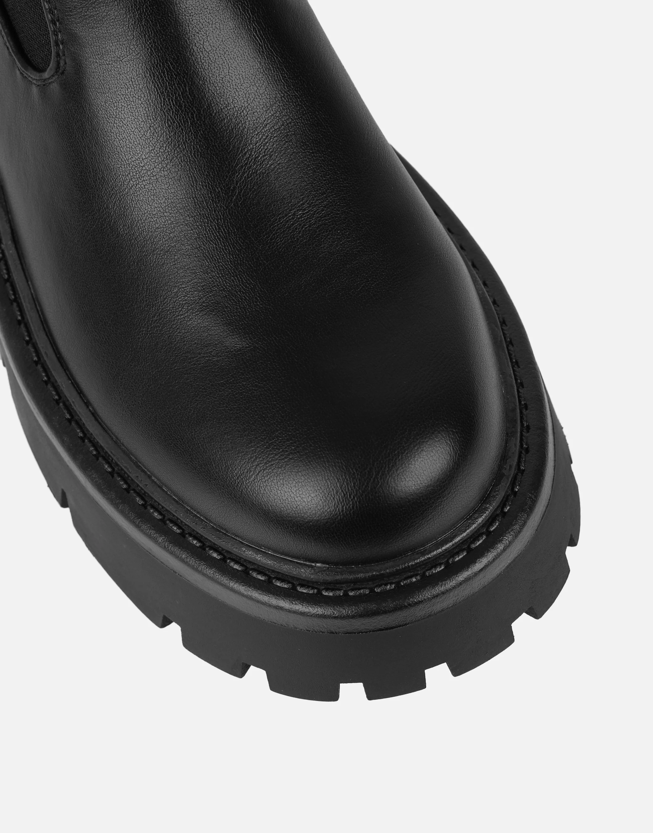 Perez Black Sock Chunky Ankle Boots - Image 4