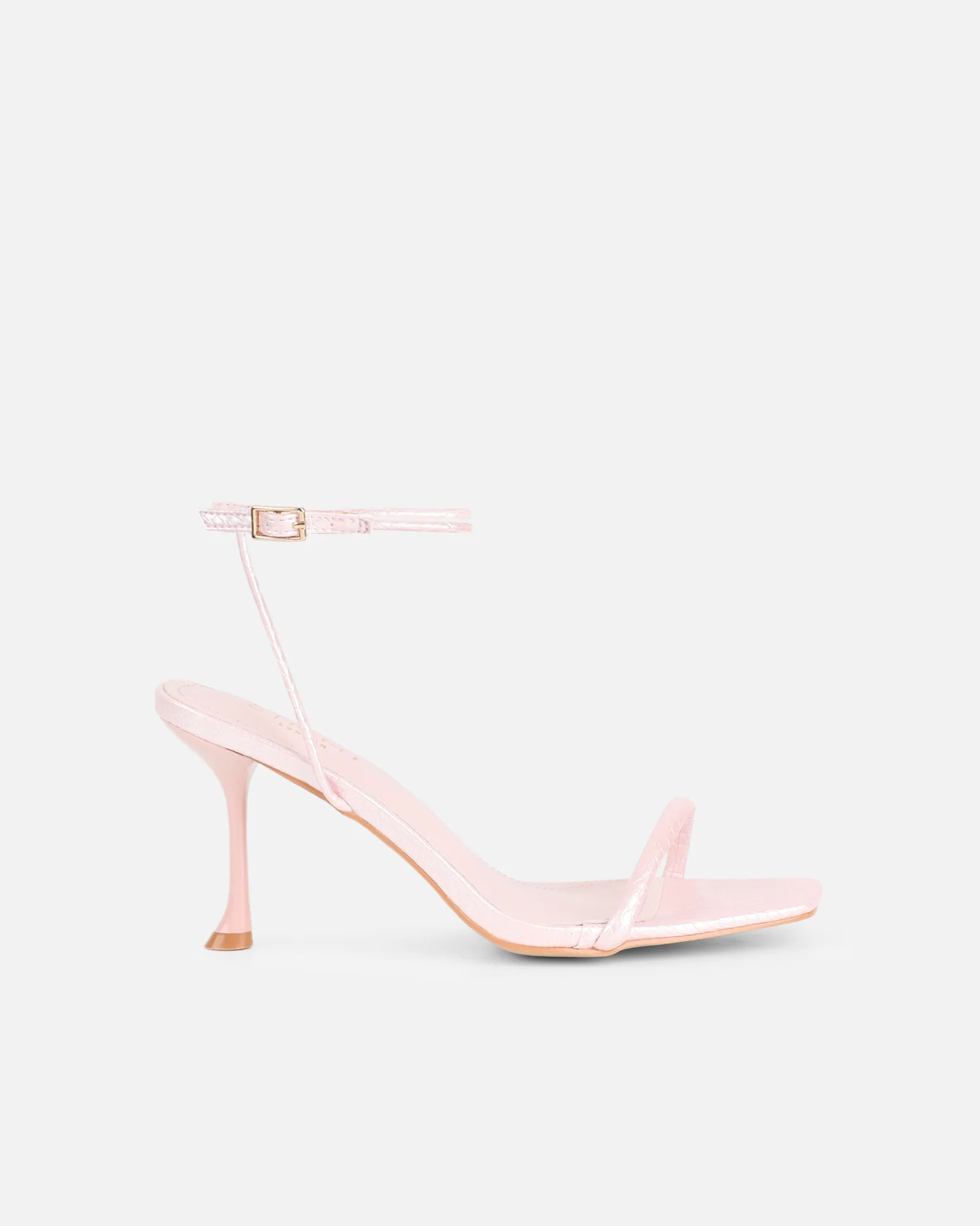 Piella Pink Snake Strappy Heeled Sandals - Image 2