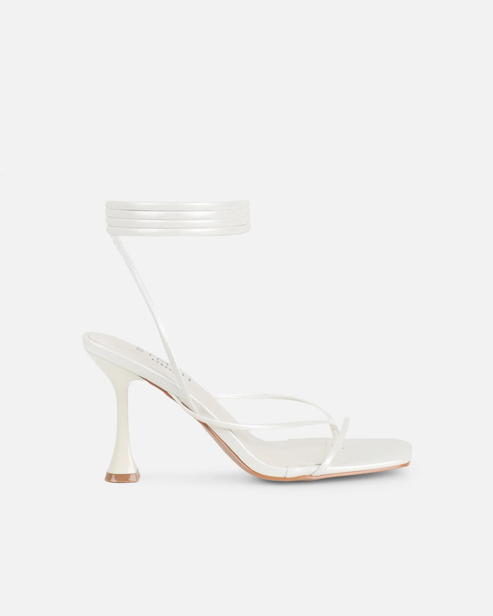 Pixar White Metallic Tie Up Heeled Sandals - Image 2
